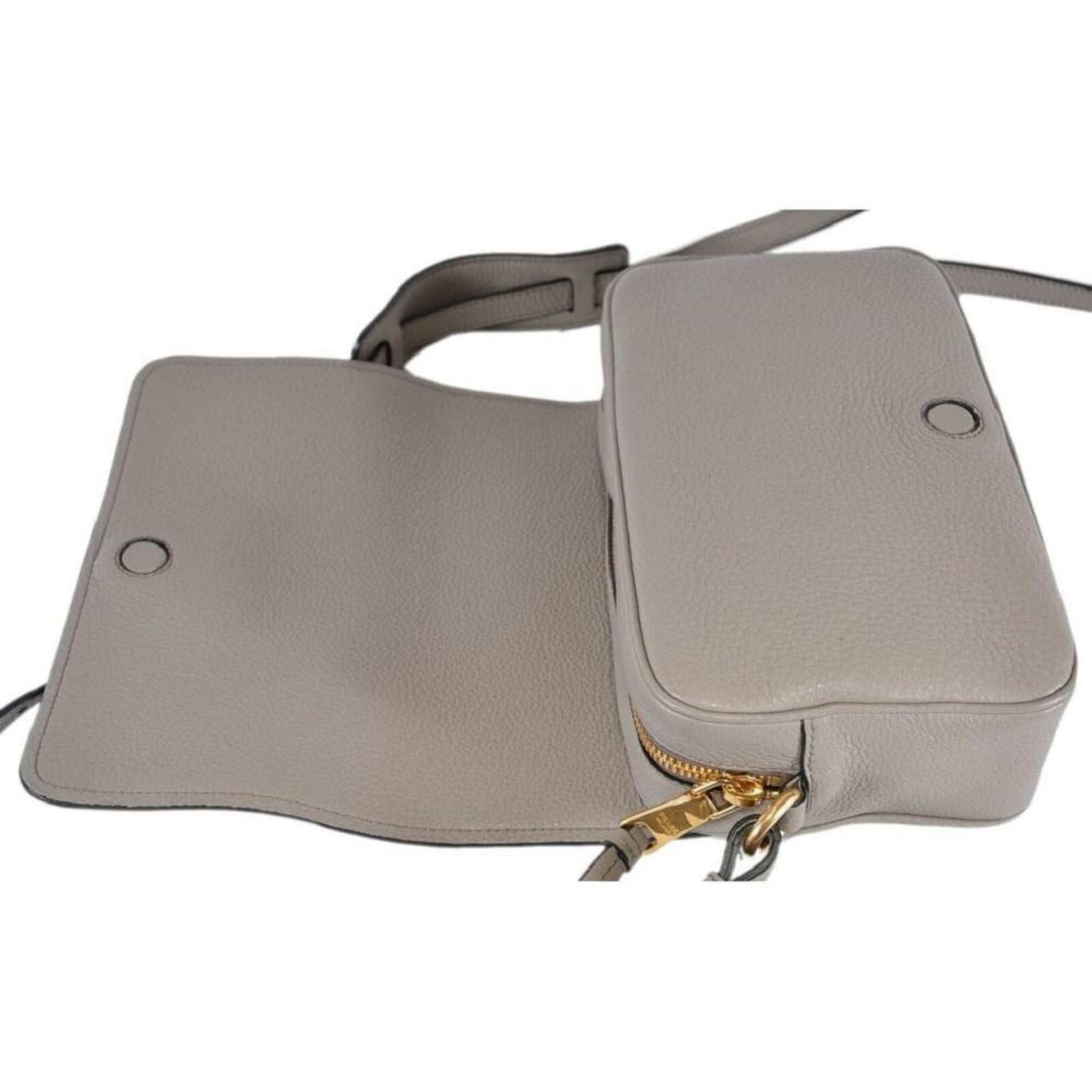 Prada Vitello Phenix Grey Leather Crossbody Bag - Chic & Versatile