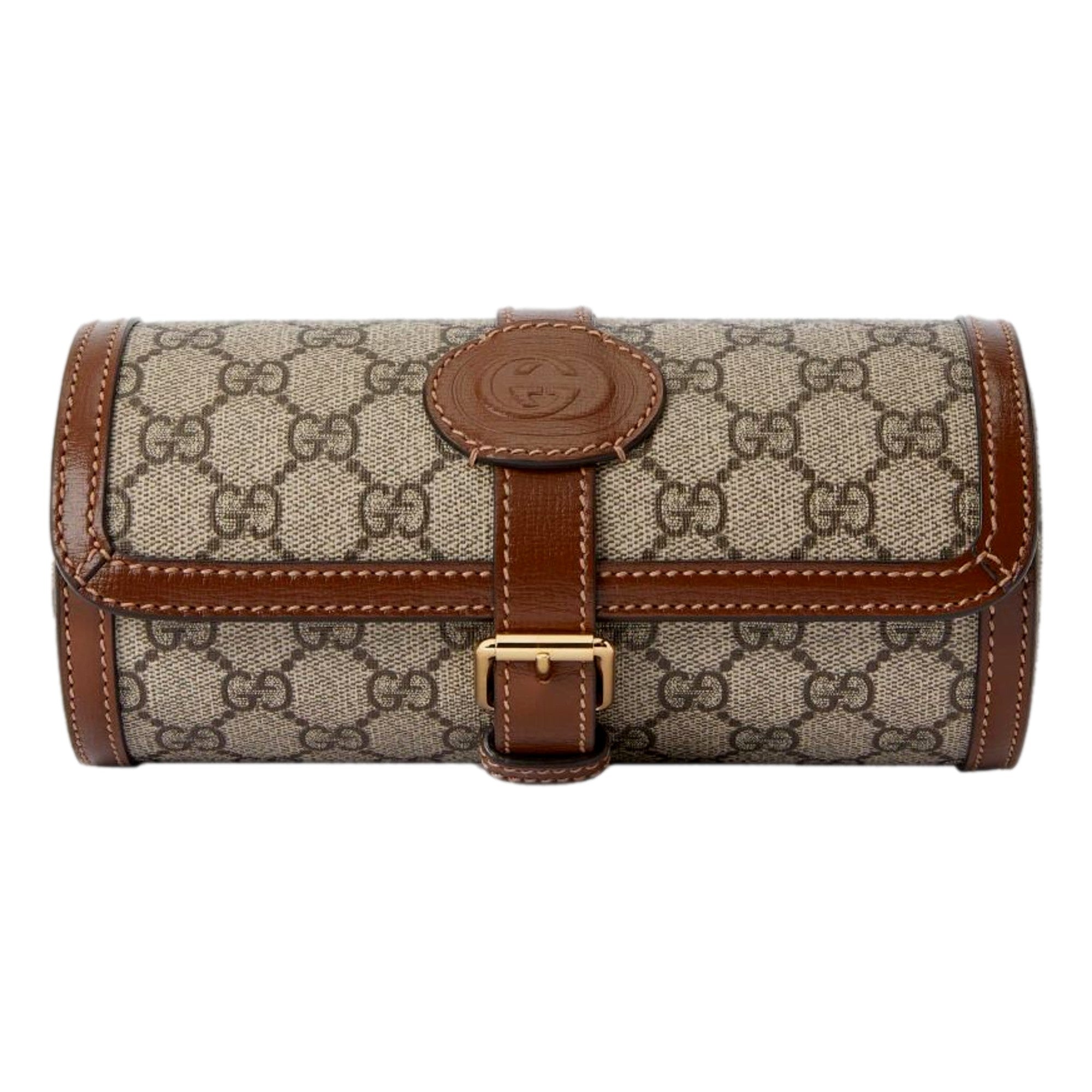 Gucci GG Supreme Canvas Leather Watch Case: Luxury & Protection