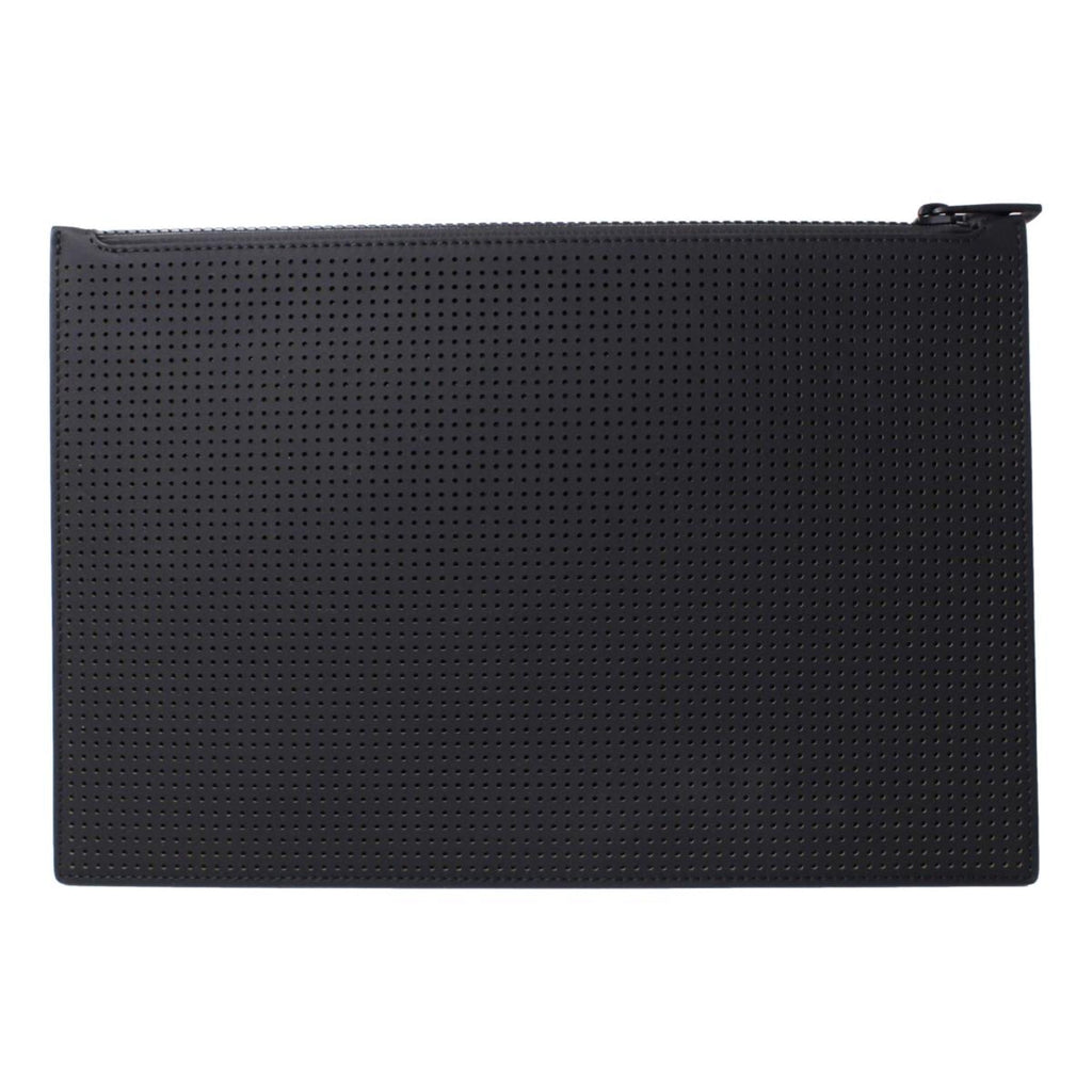 Alexander McQueen Black Leather Flat Pouch with Card Slots