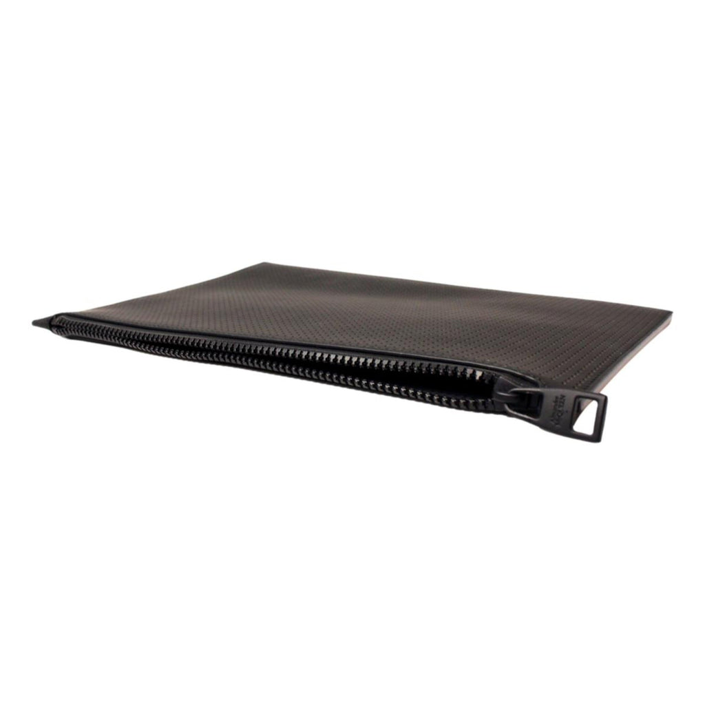 Alexander McQueen Black Leather Flat Pouch with Card Slots