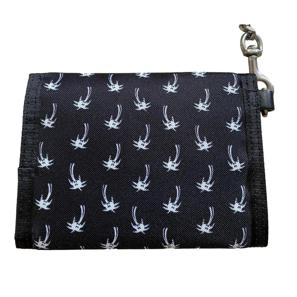 Saint Laurent Wallet: Sleek Black Wallet with Palm Print & Chain