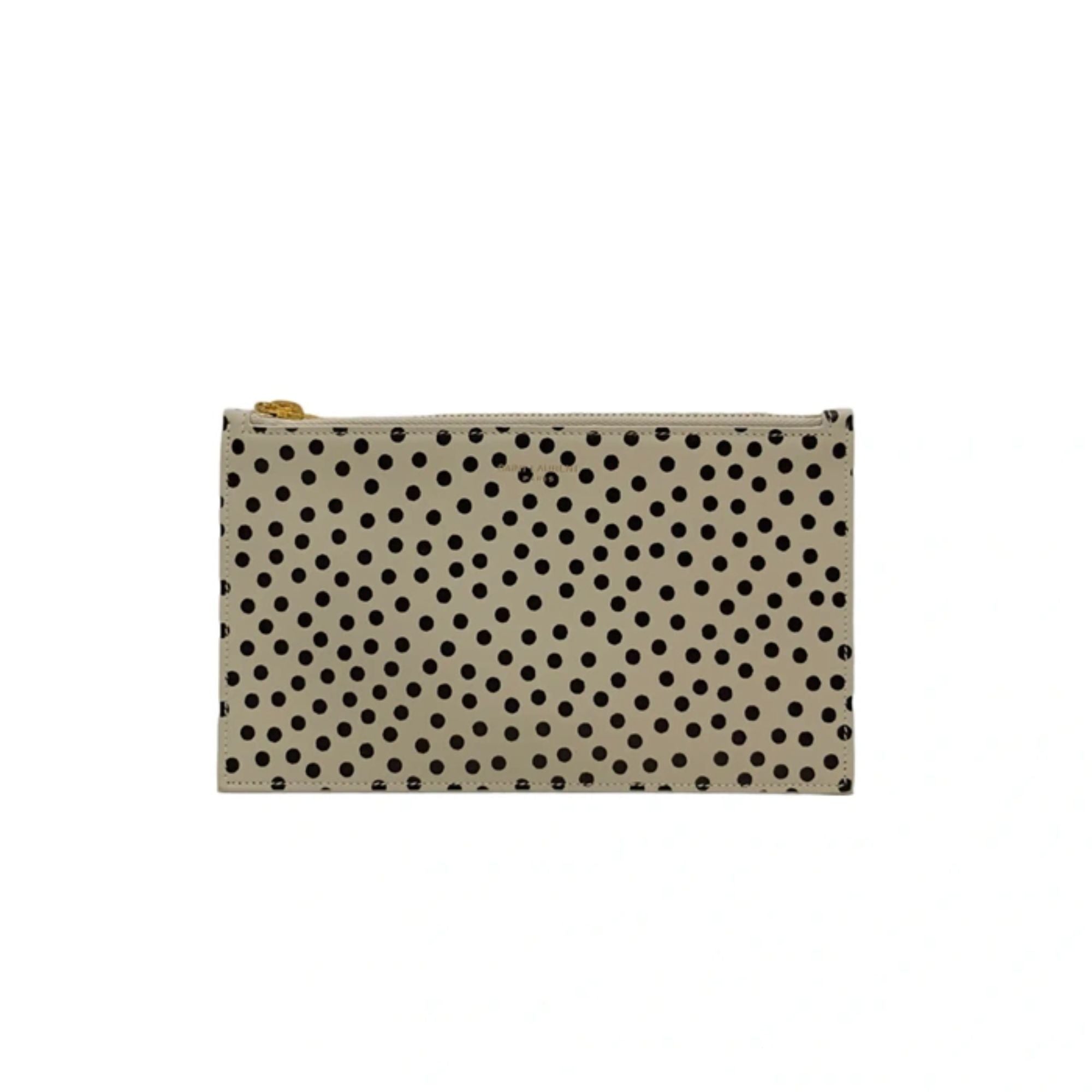 Saint Laurent Small Pouch, Shop Bags: Polka Dot Leather Elegance