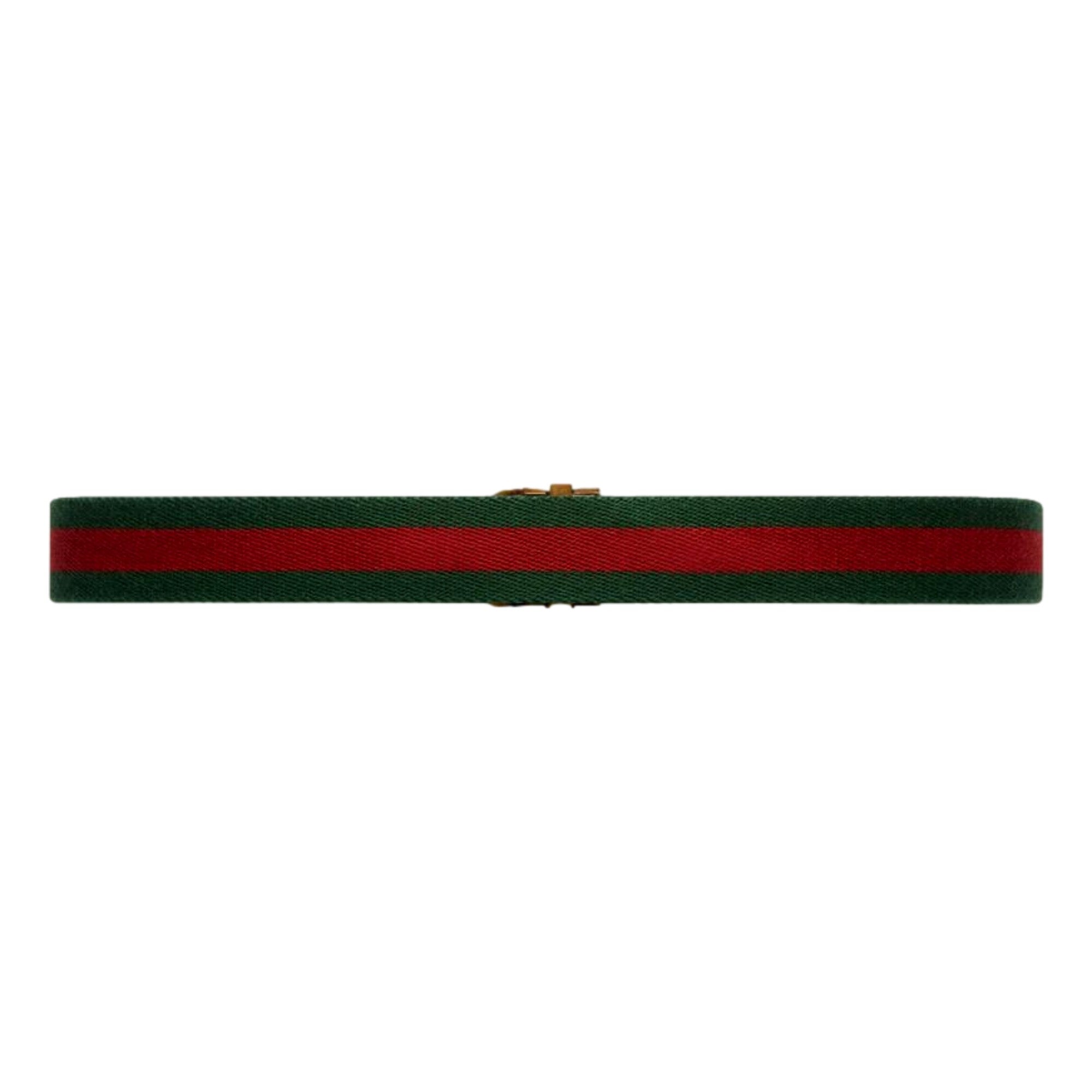 Gucci Web Stripe Red & Green Canvas Belt: Iconic Style & Durability