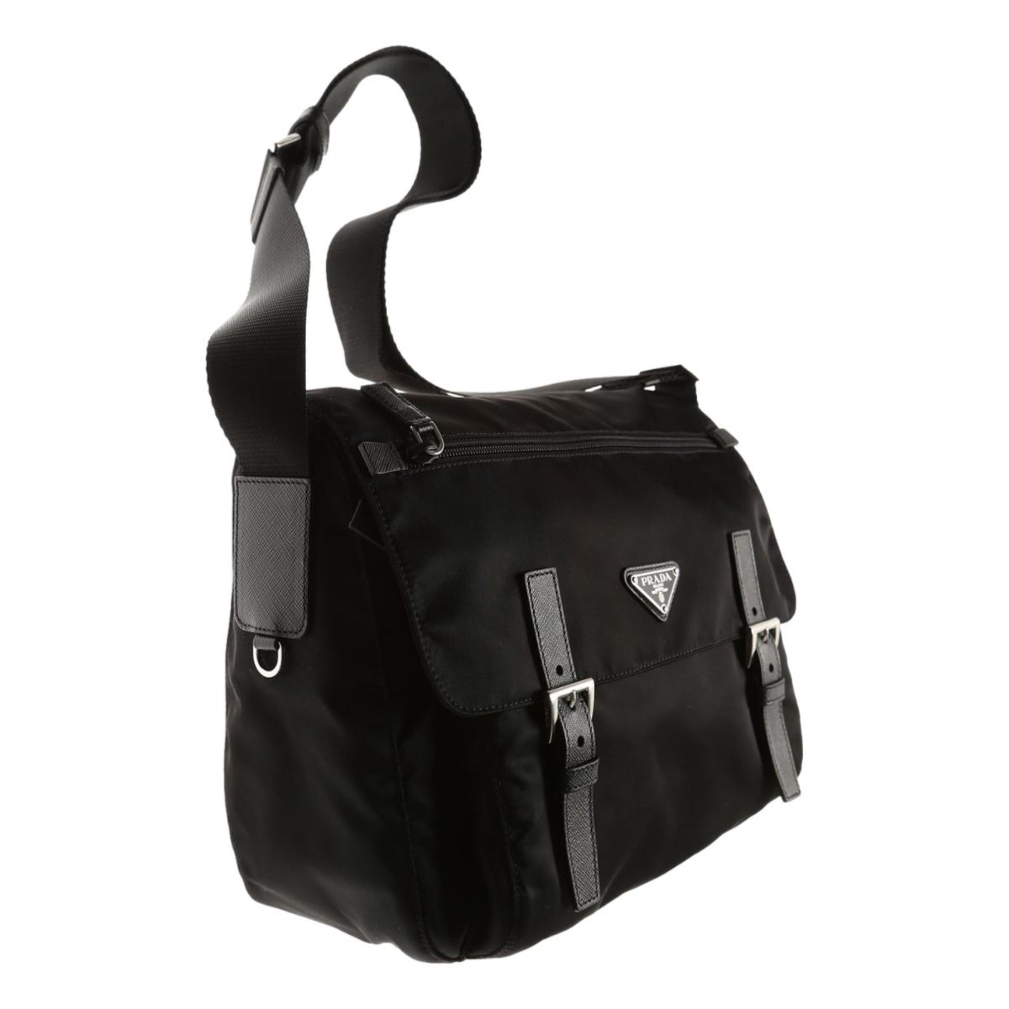 Prada Black Nylon Messenger Bag - Stylish, Durable & Functional