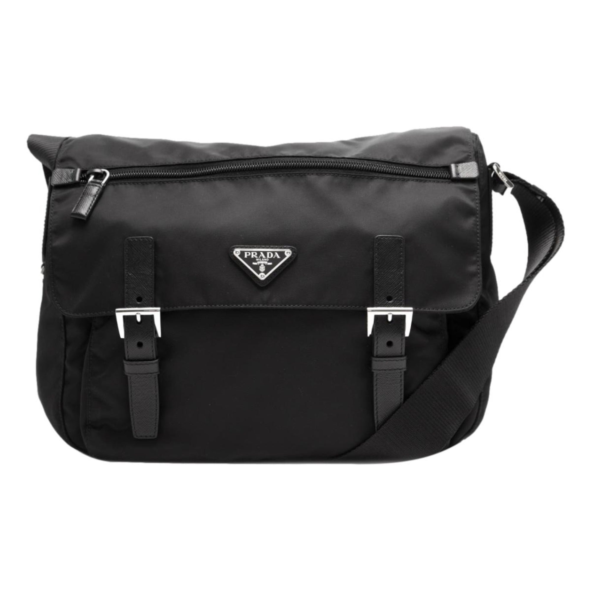 Prada Black Nylon Messenger Bag - Stylish, Durable & Functional