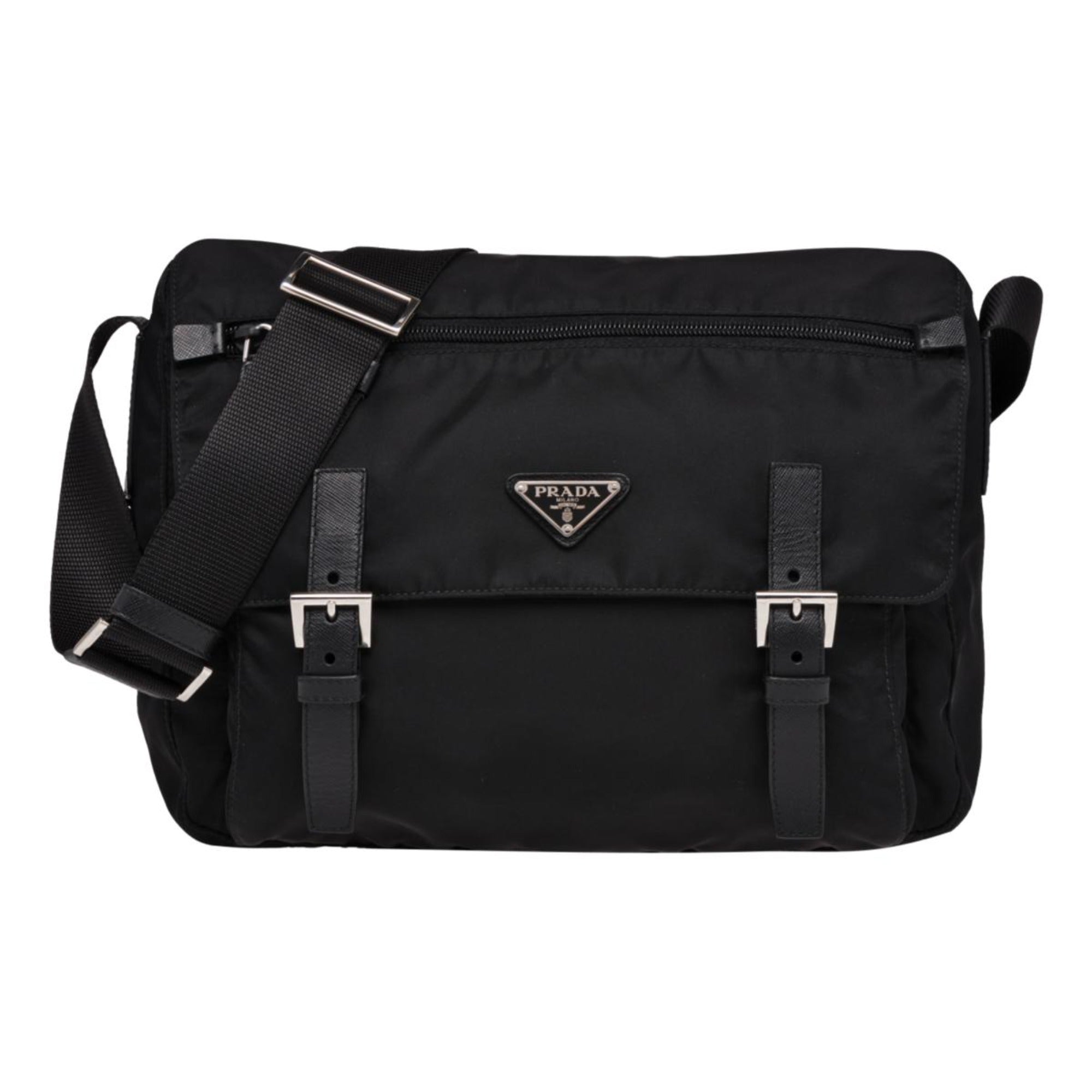 Prada Black Nylon Messenger Bag - Stylish, Durable & Functional