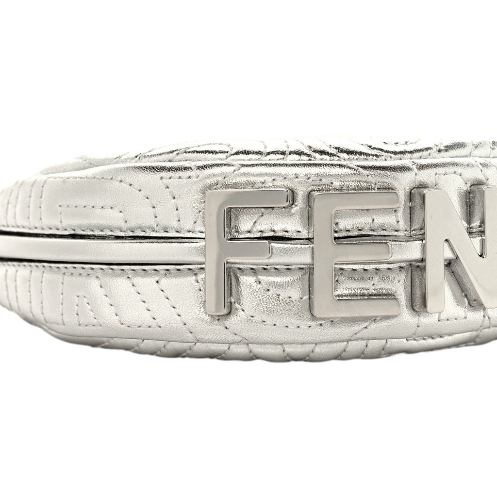 Fendi x Marc Jacobs Silver Hobo Bag - Iconic Fendi Bag Charm