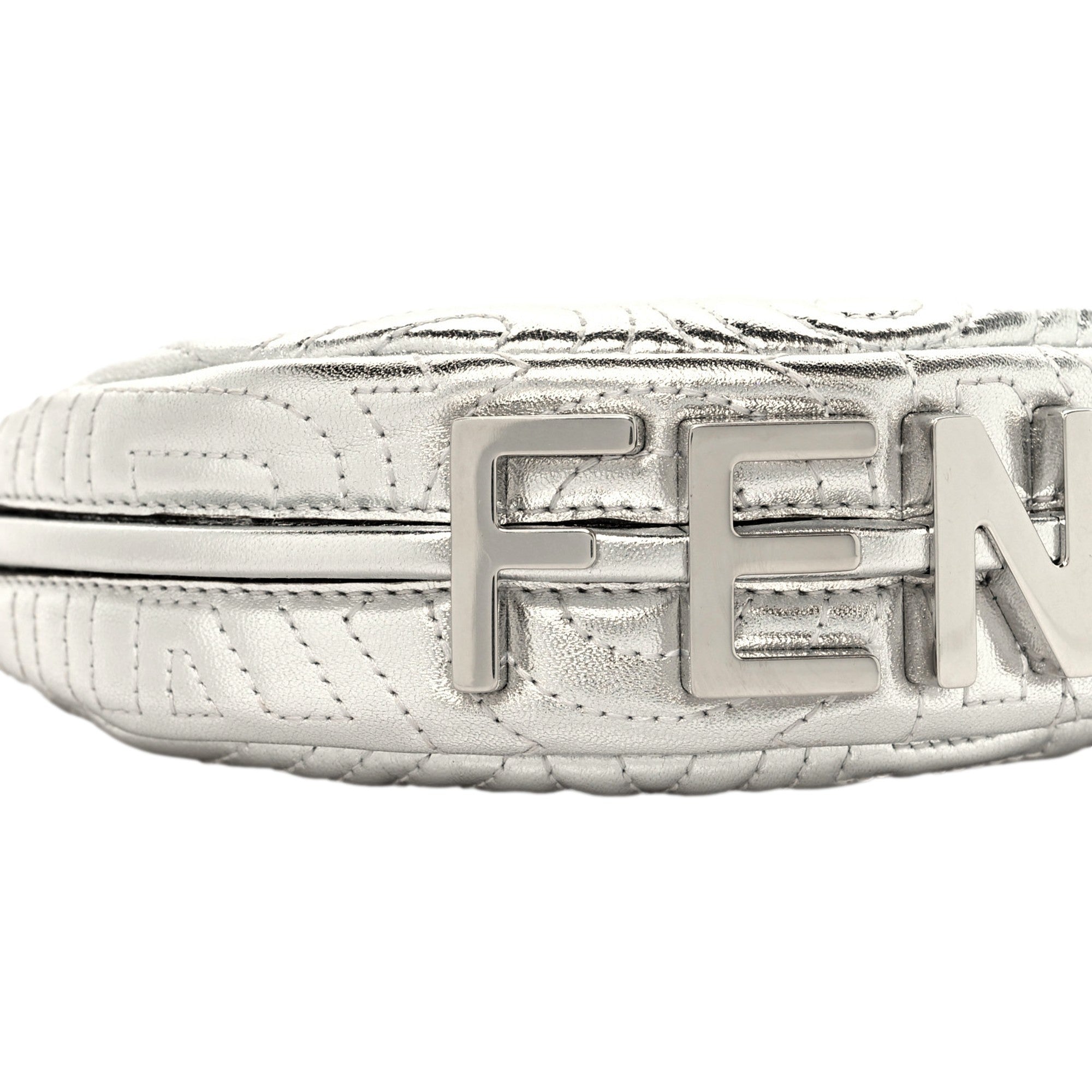 Fendi x Marc Jacobs Silver Hobo Bag - Iconic Fendi Bag Charm