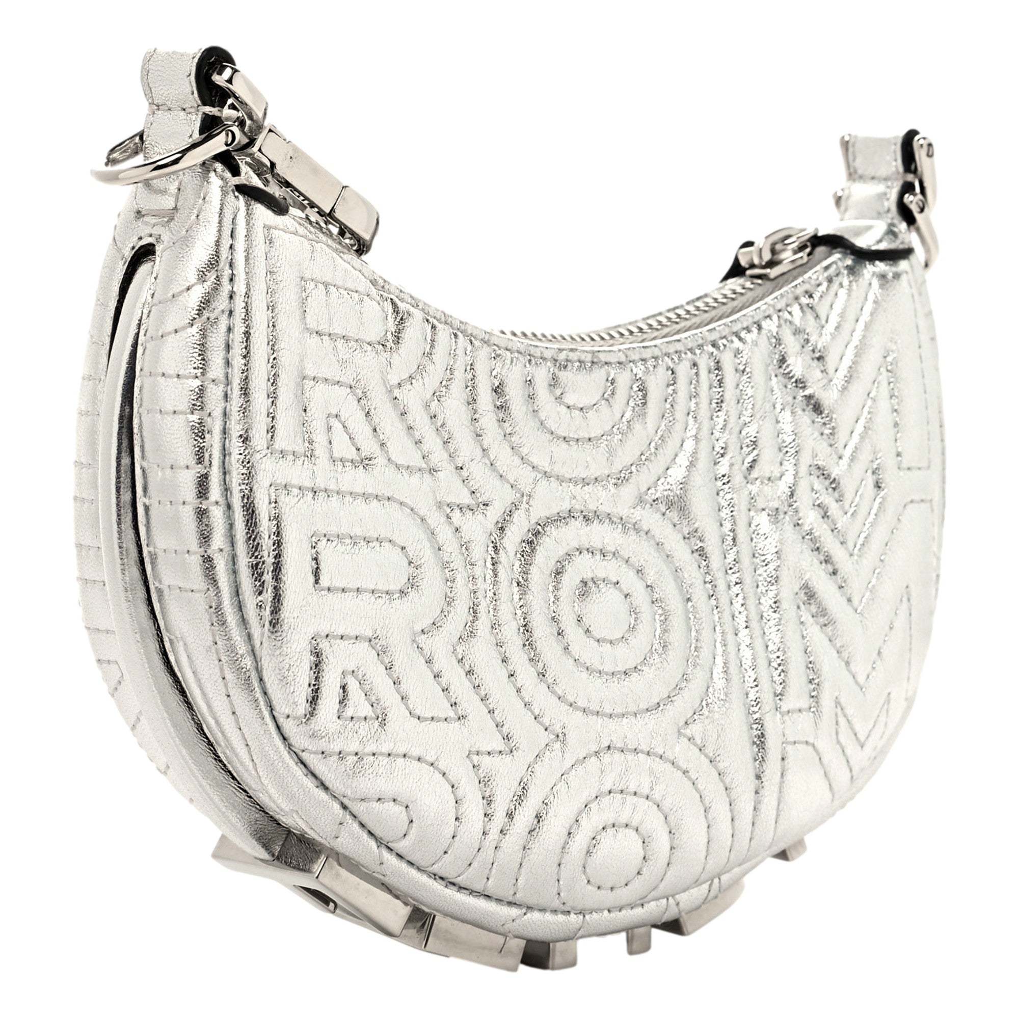 Fendi x Marc Jacobs Silver Hobo Bag - Iconic Fendi Bag Charm