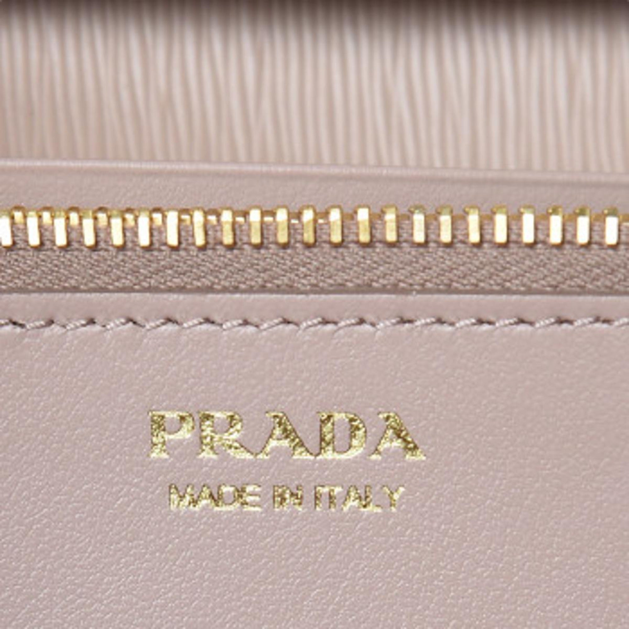 Prada Crossbody Bag & Leather Wallet - Chain Wallet in Cipria Beige