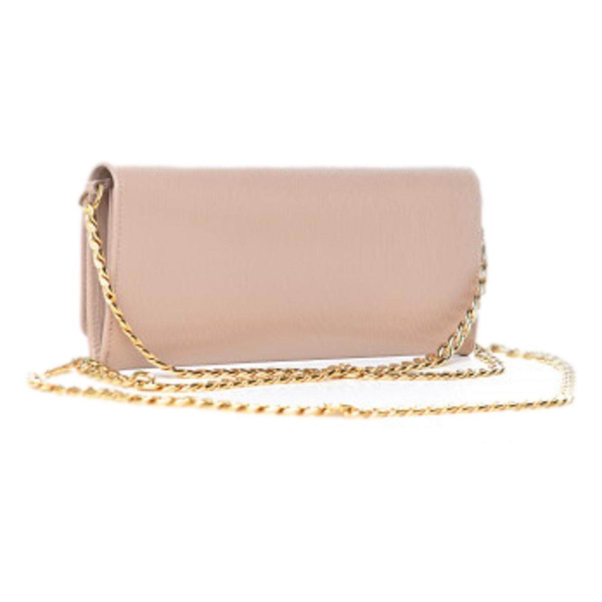 Prada Crossbody Bag & Leather Wallet - Chain Wallet in Cipria Beige