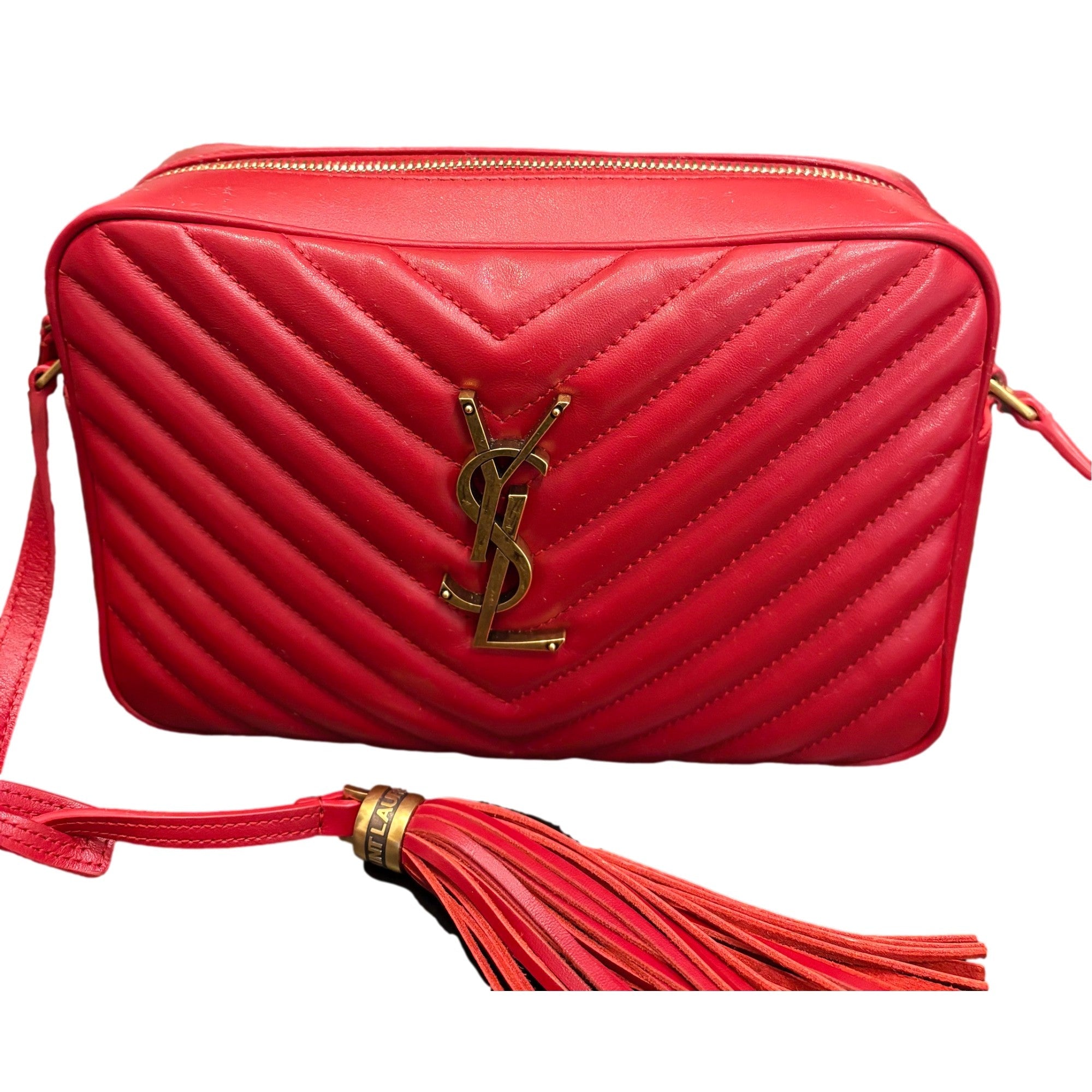 Saint Laurent Rouge Eros Monogram Lou Bag - Timeless Elegance