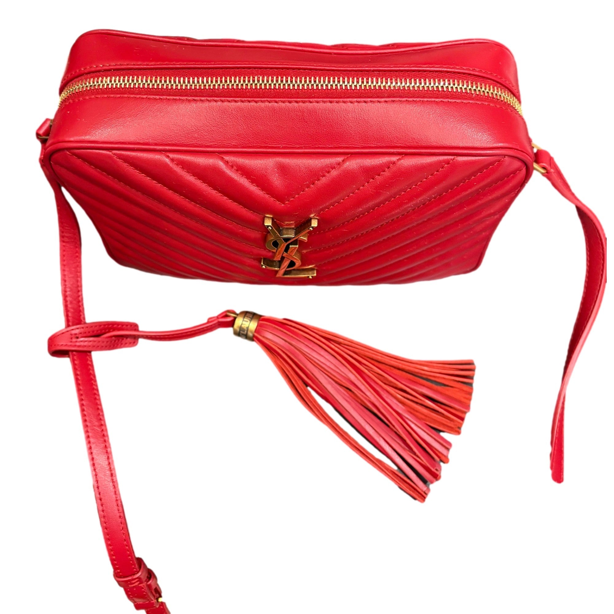 Saint Laurent Rouge Eros Monogram Lou Bag - Timeless Elegance