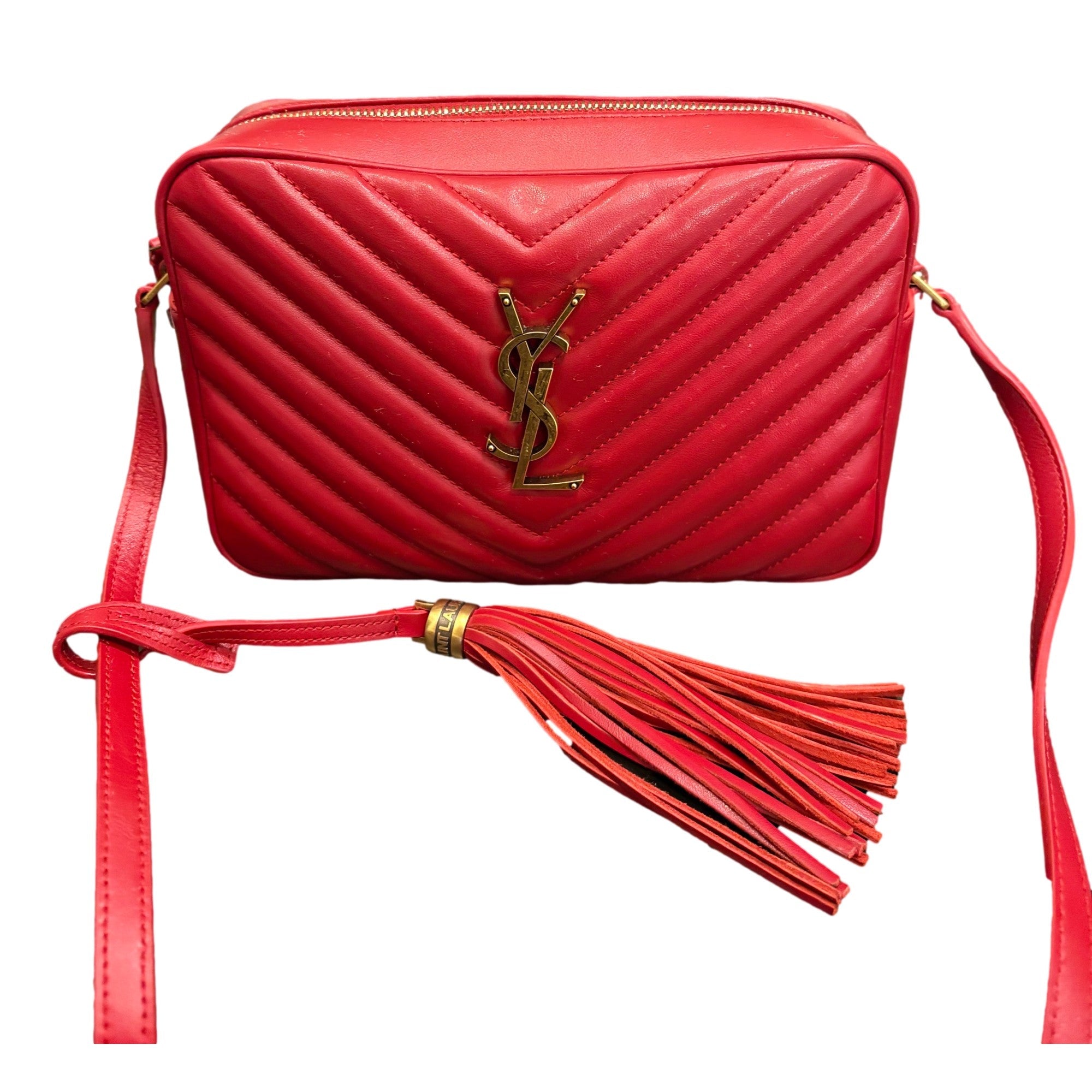 Saint Laurent Rouge Eros Monogram Lou Bag - Timeless Elegance