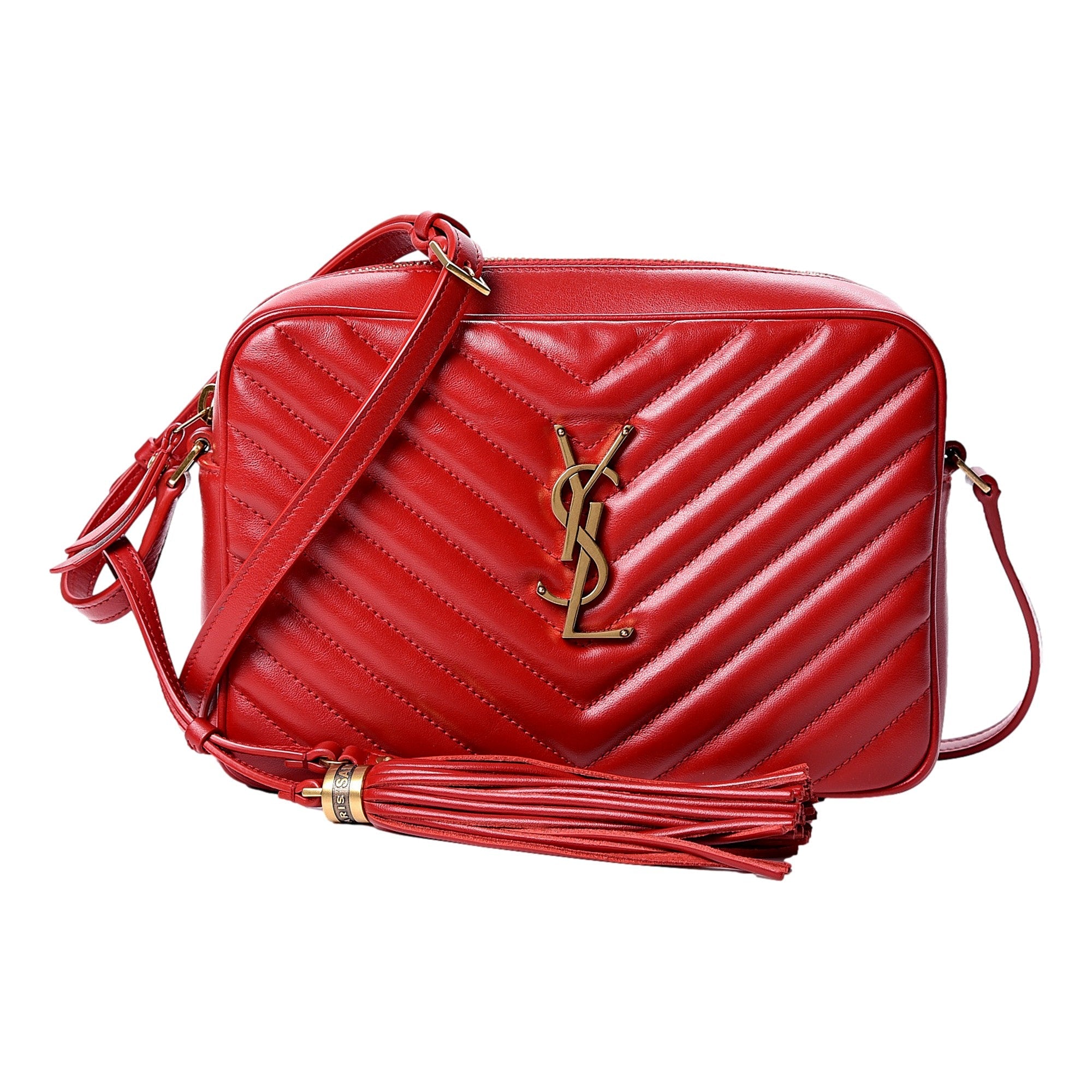 Saint Laurent Rouge Eros Monogram Lou Bag - Timeless Elegance