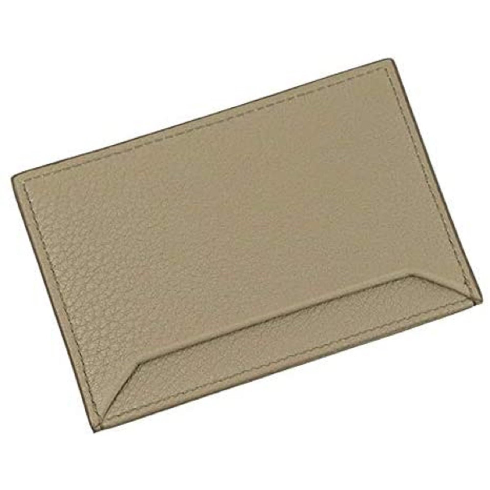 Prada Grey Leather Card Holder: Chic & Compact Wallet Essential