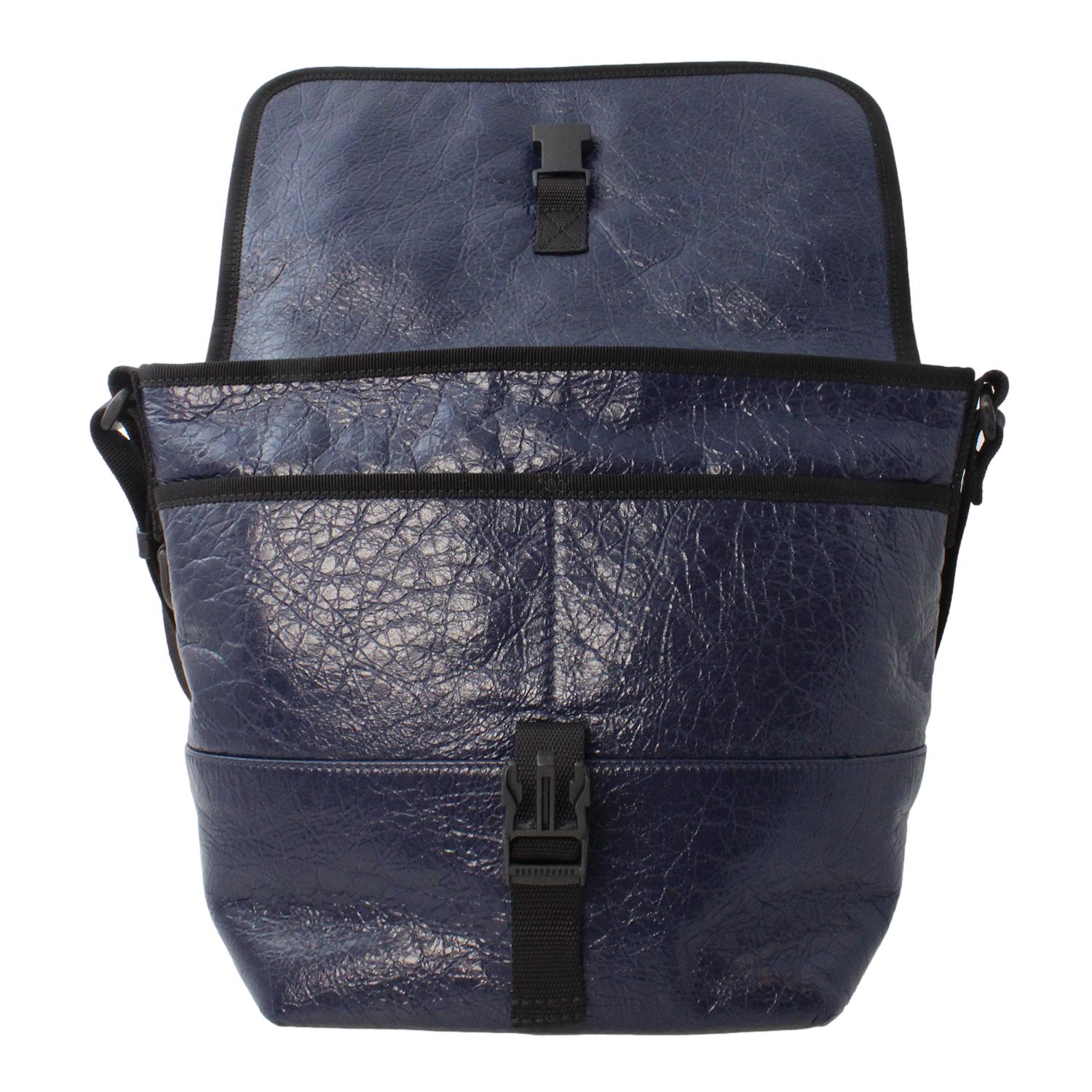 Balenciaga Arena Blue Leather Messenger Bag – Versatile & Stylish