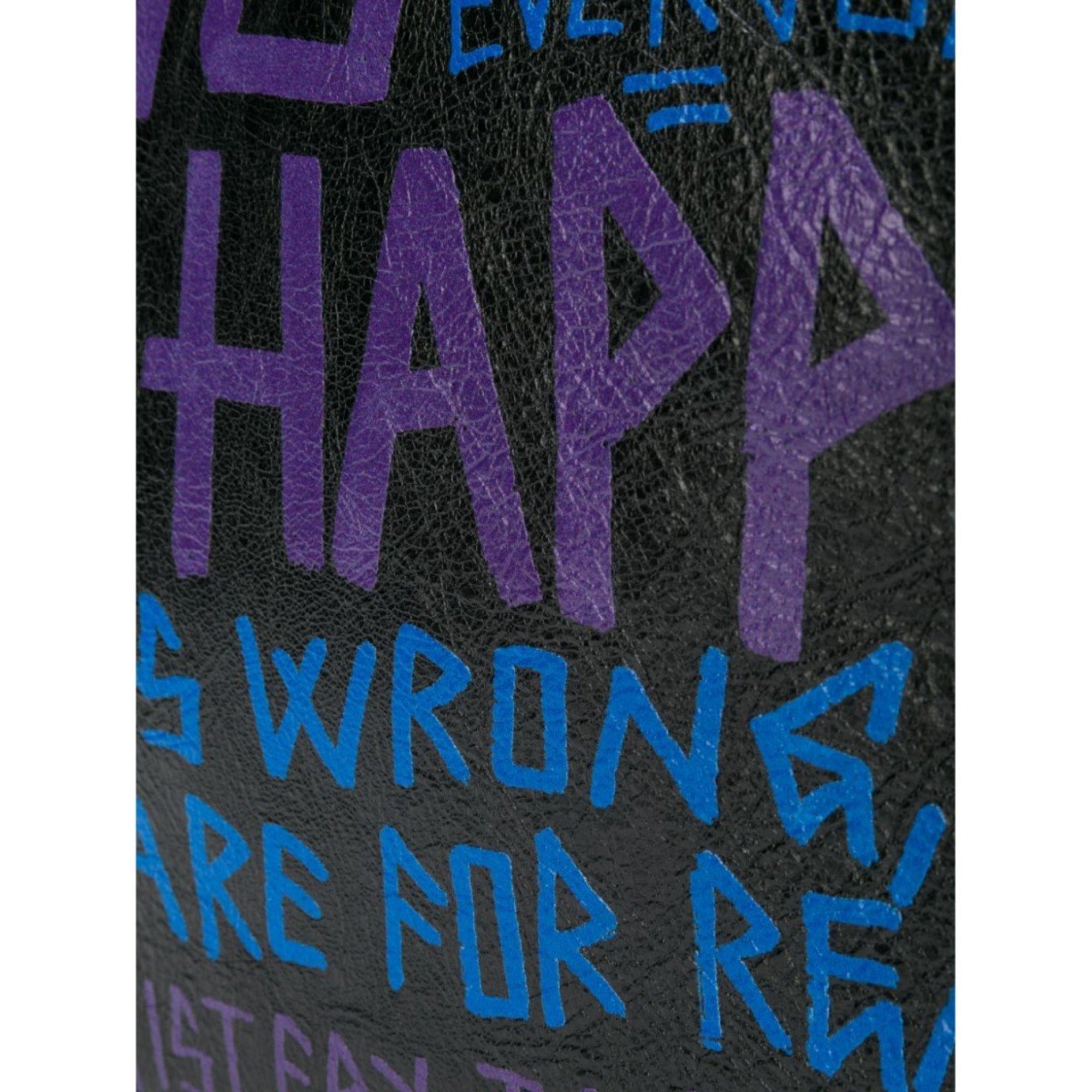Balenciaga Bazar Graffiti Leather Pouch - Edgy Style for Any Occasion