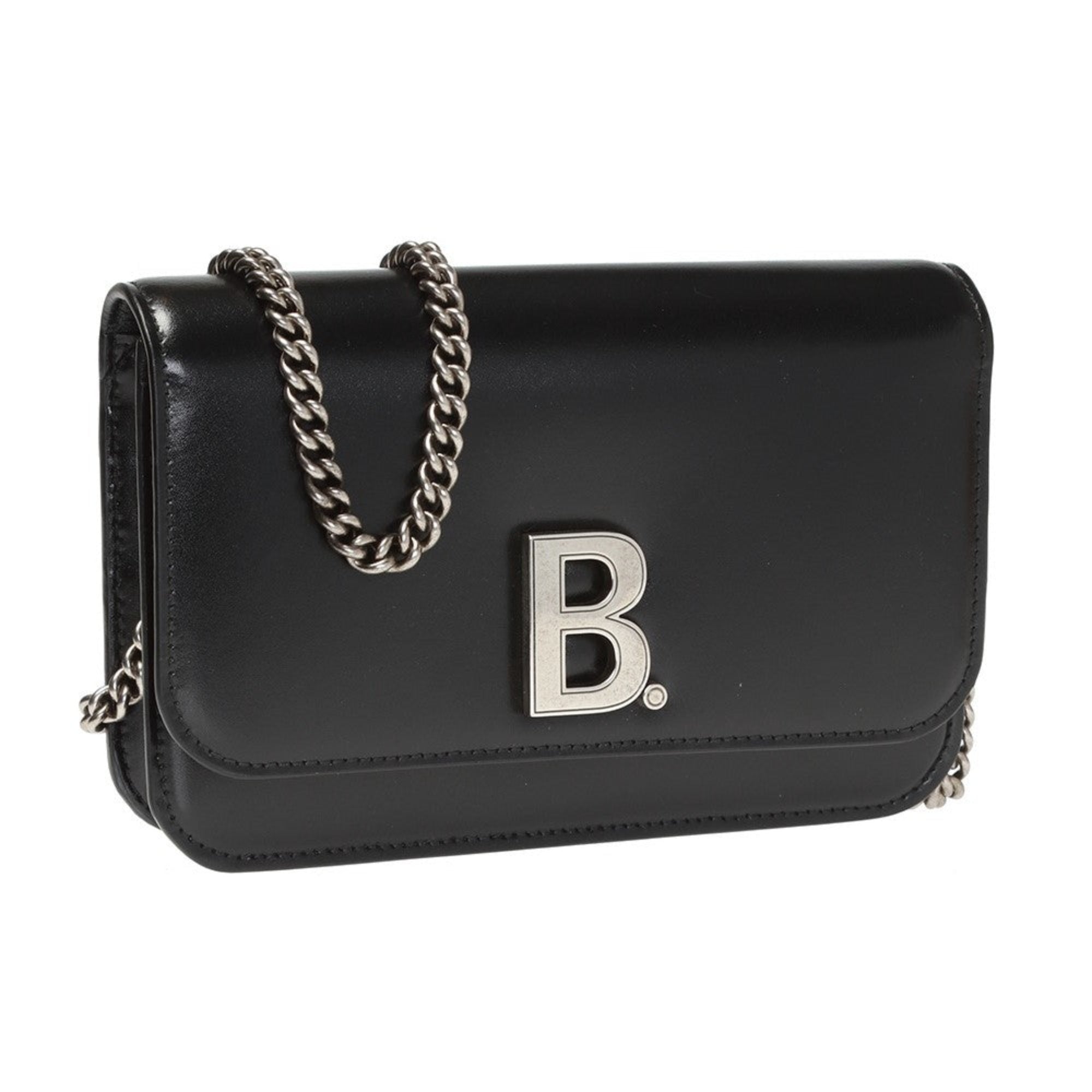 Balenciaga Wallet Bag: Black Bag & Chain Wallet Bag in Calfskin