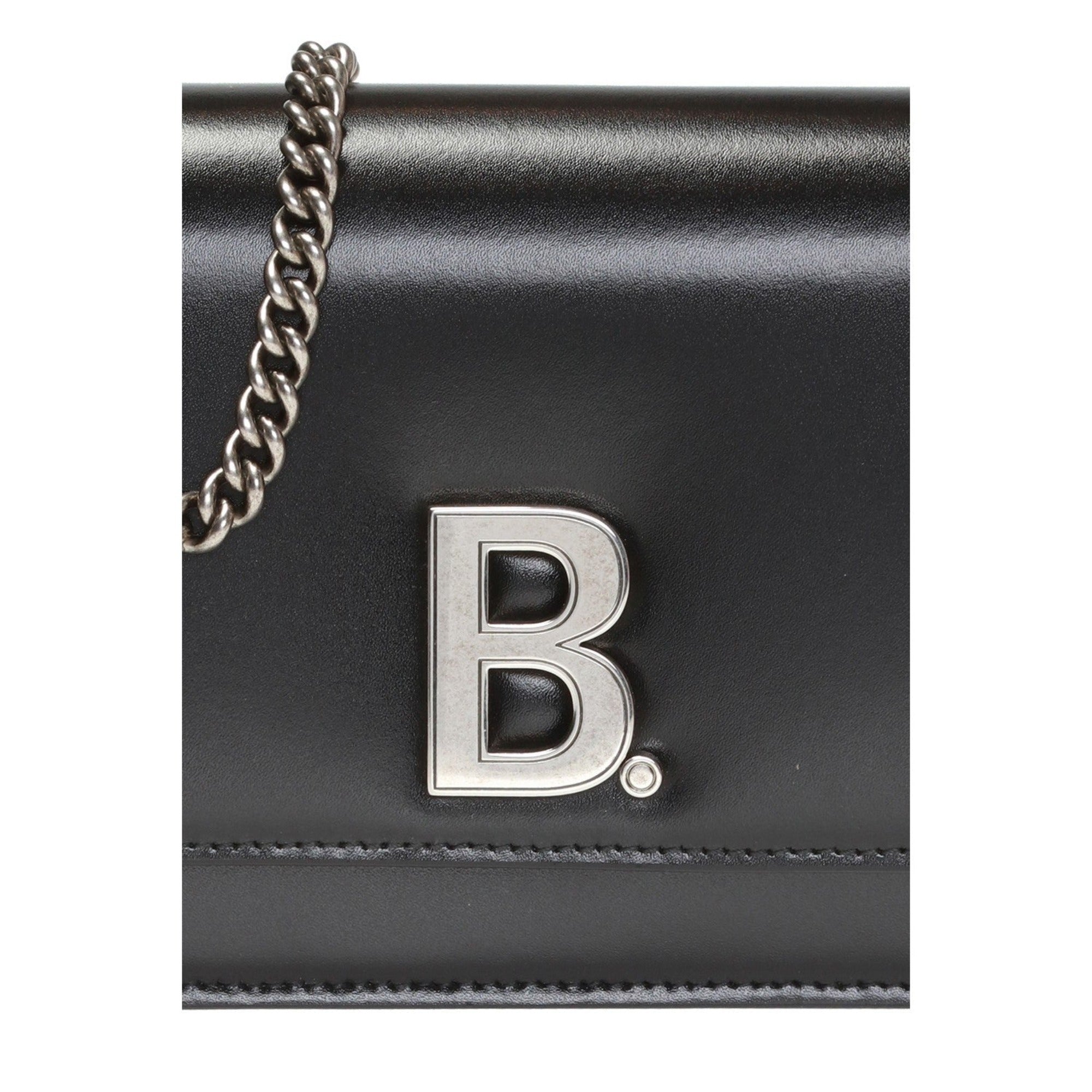 Balenciaga Wallet Bag: Black Bag & Chain Wallet Bag in Calfskin
