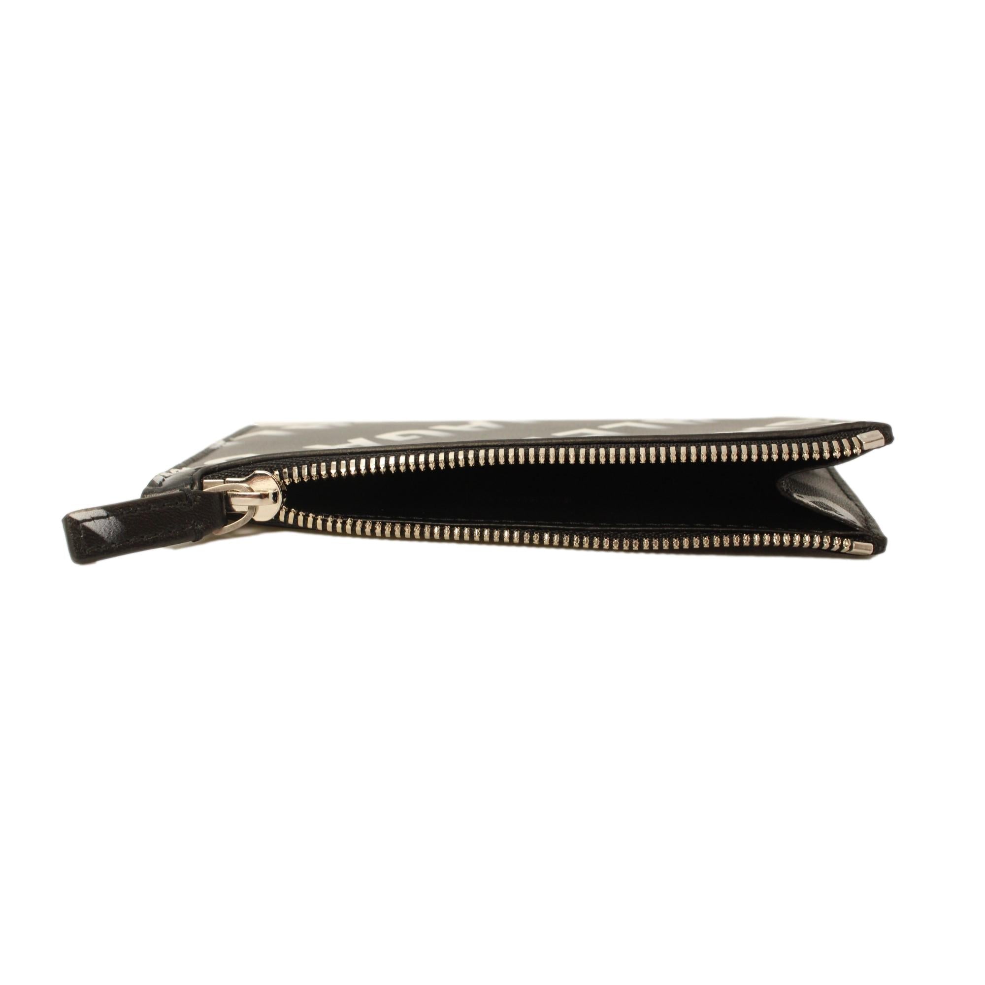 Black Zip Wallet for Men - Balenciaga Leather Mens Wallet