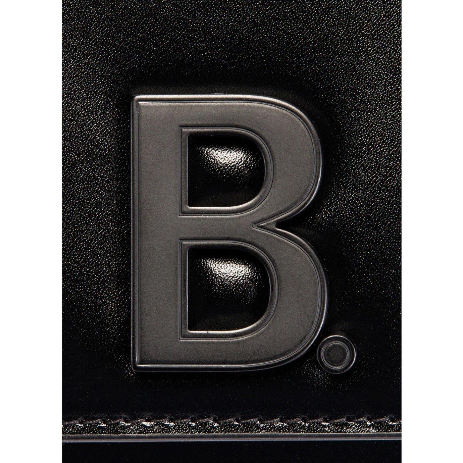 Balenciaga Black Calfskin Leather Chain Wallet Shoulder Bag