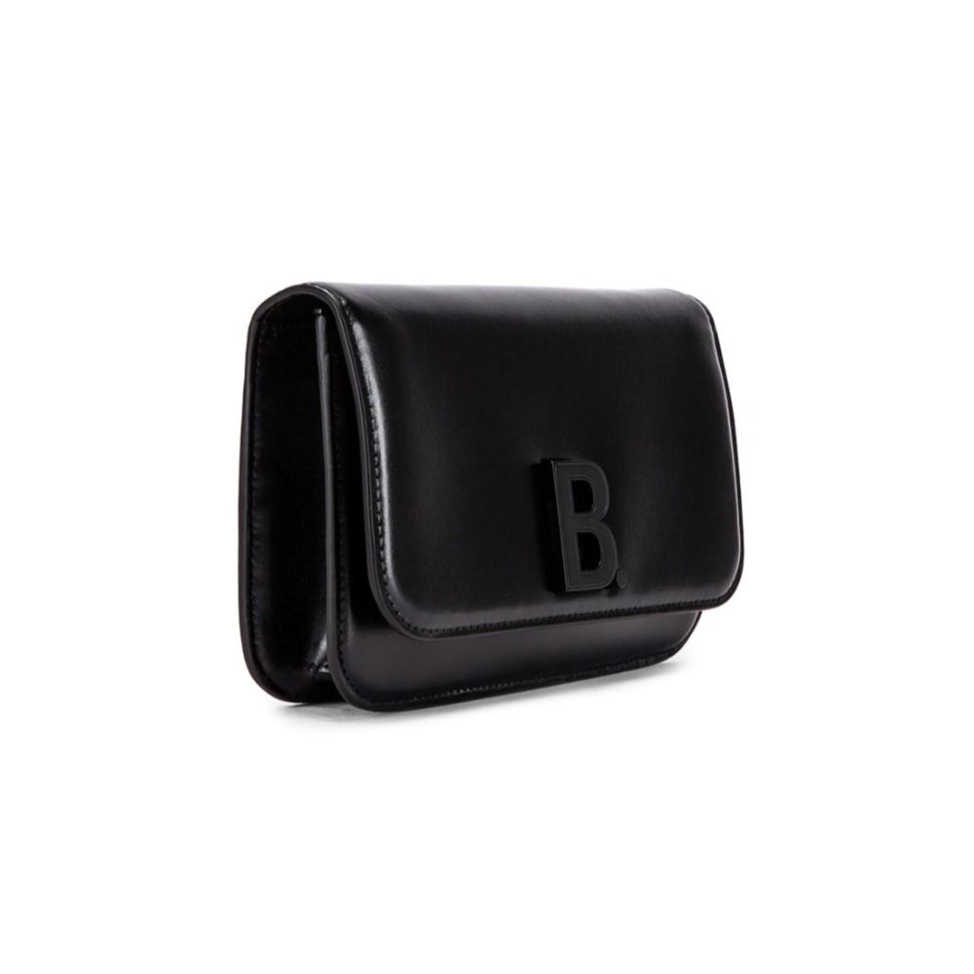 Balenciaga Black Calfskin Leather Chain Wallet Shoulder Bag