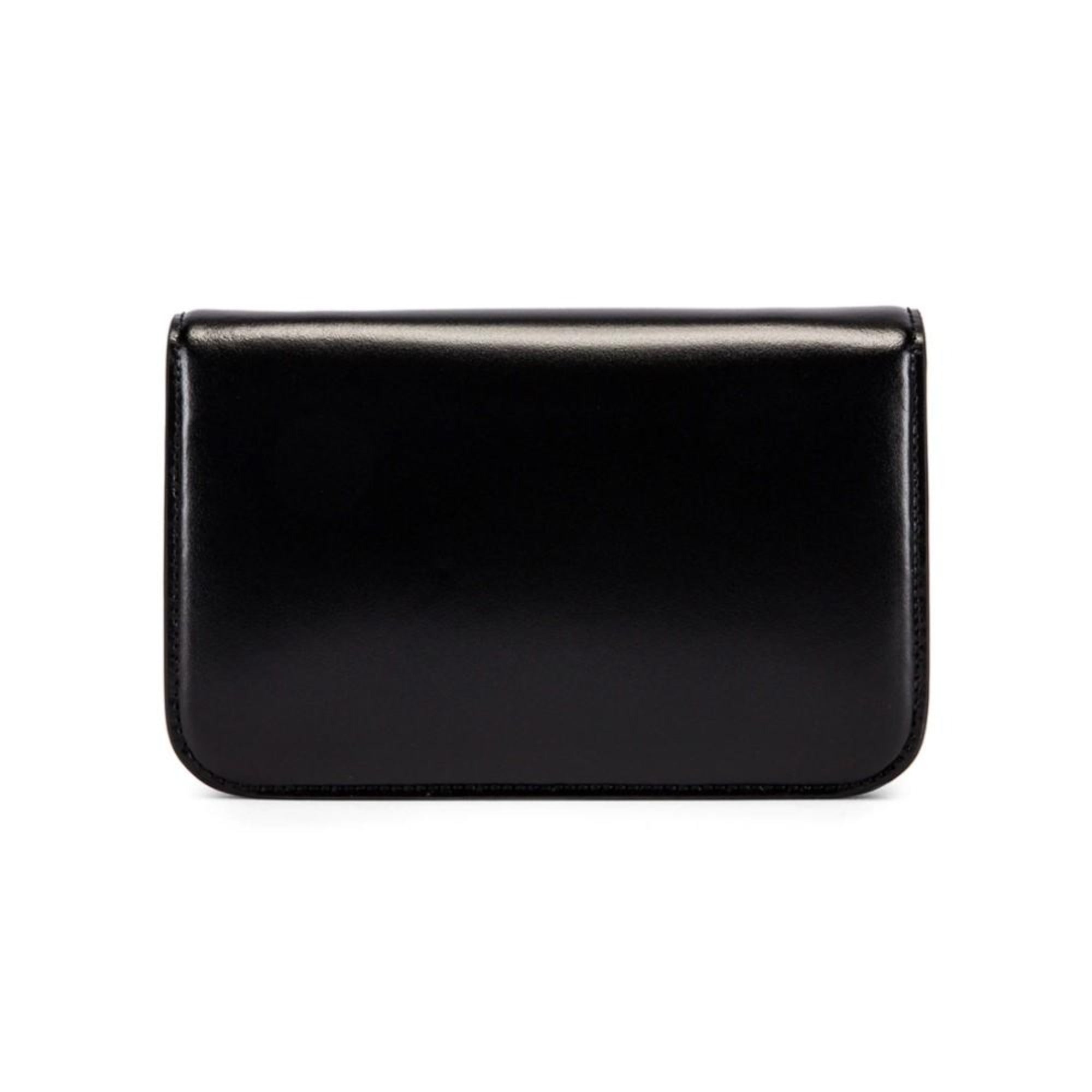 Balenciaga Black Calfskin Leather Chain Wallet Shoulder Bag