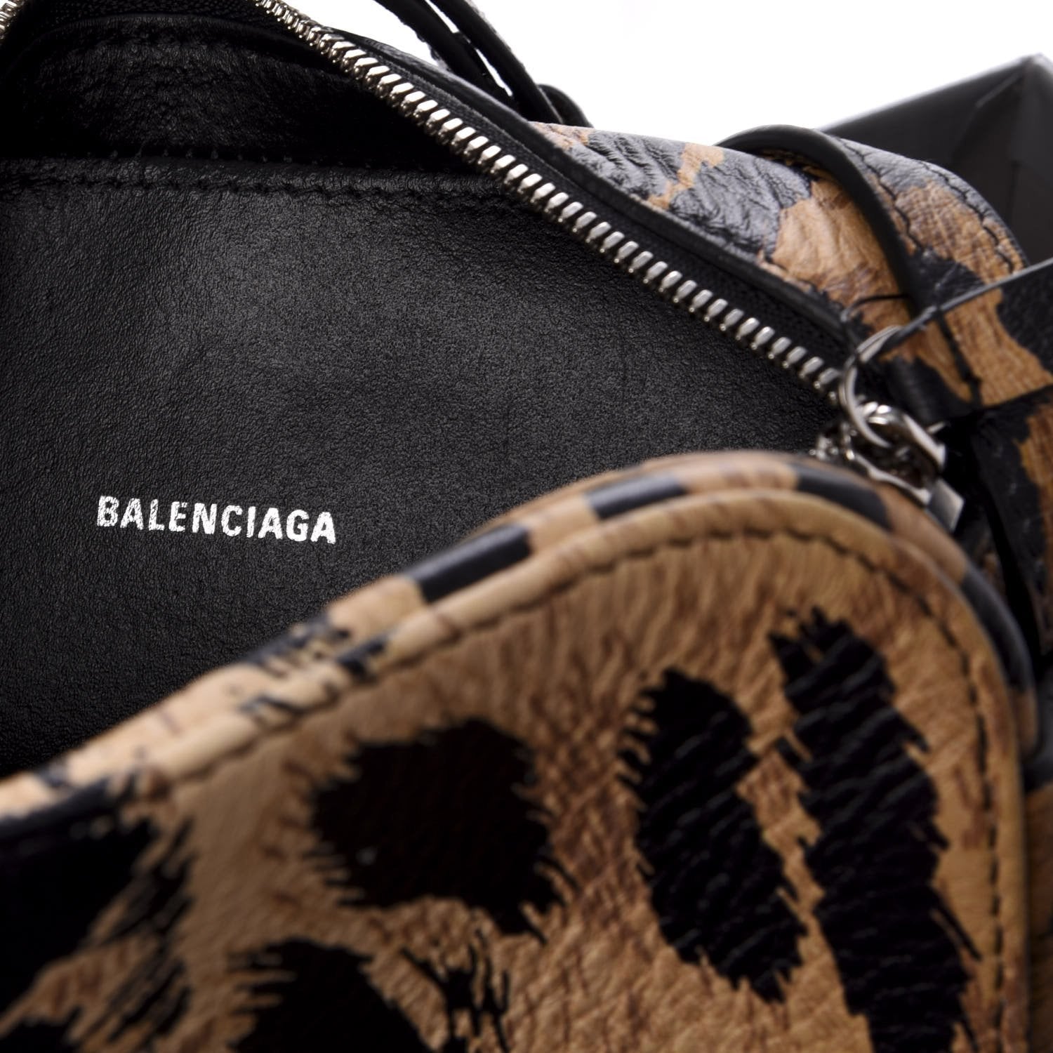 Balenciaga Leopard Camera Bag - Luxurious Calfskin & Crossbody Style