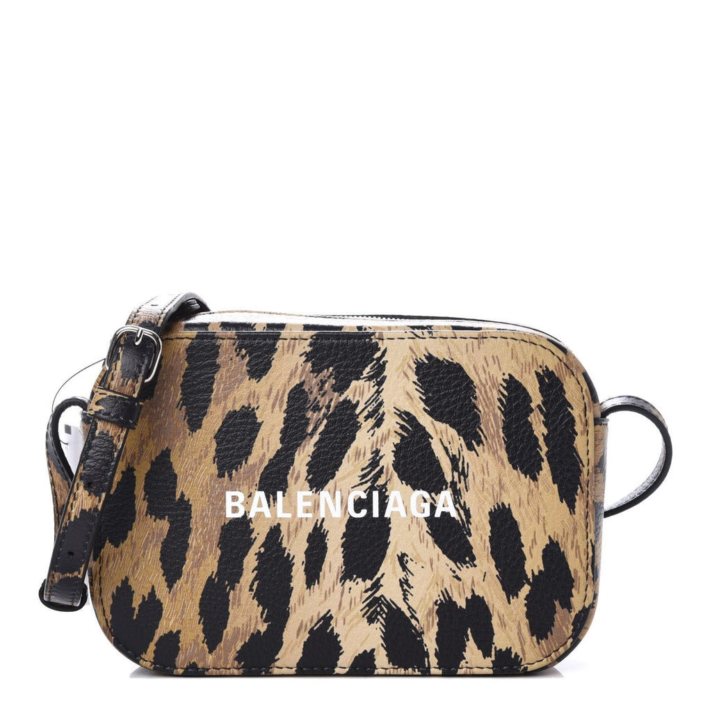 Balenciaga Leopard Camera Bag - Luxurious Calfskin & Crossbody Style