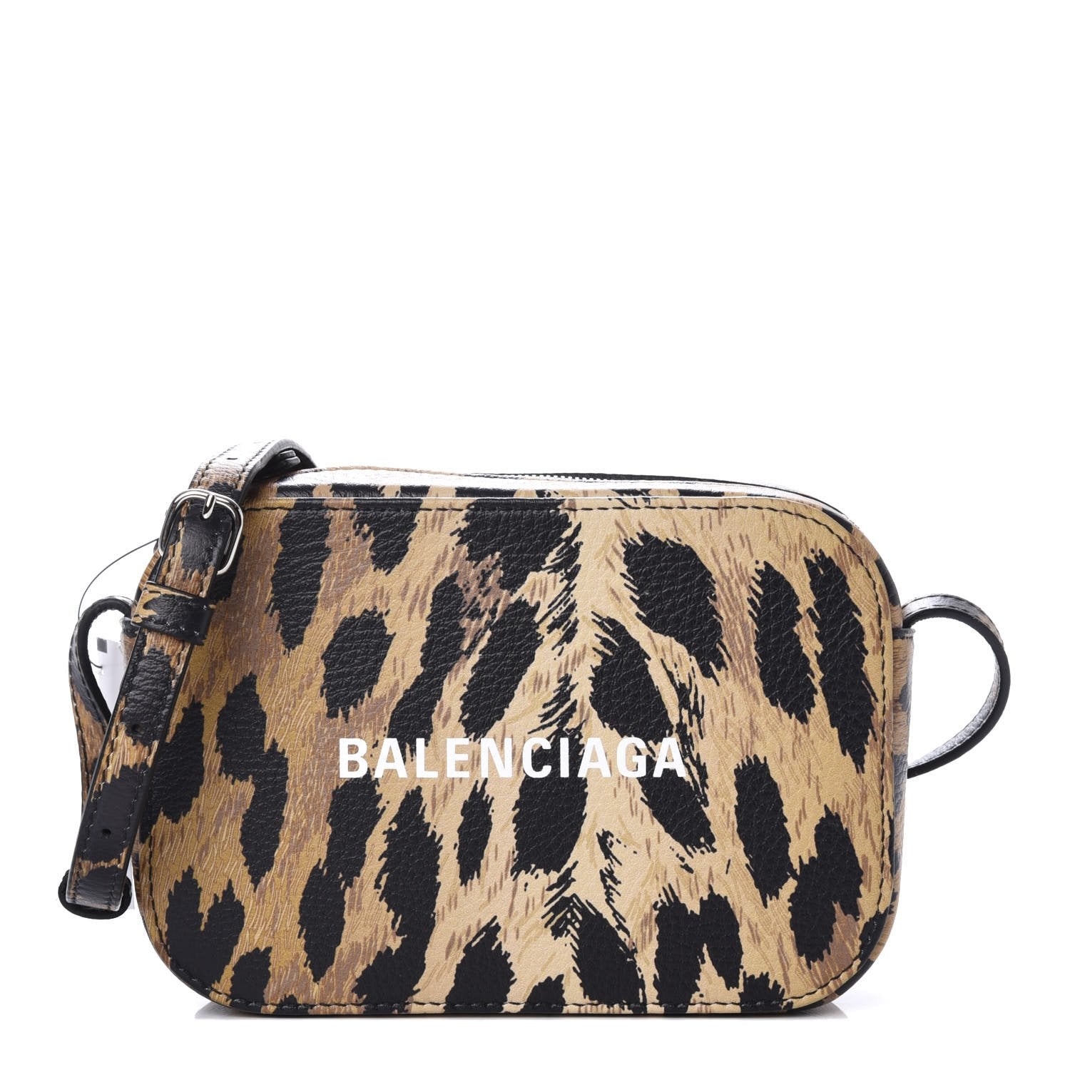 Balenciaga Leopard Camera Bag - Luxurious Calfskin & Crossbody Style