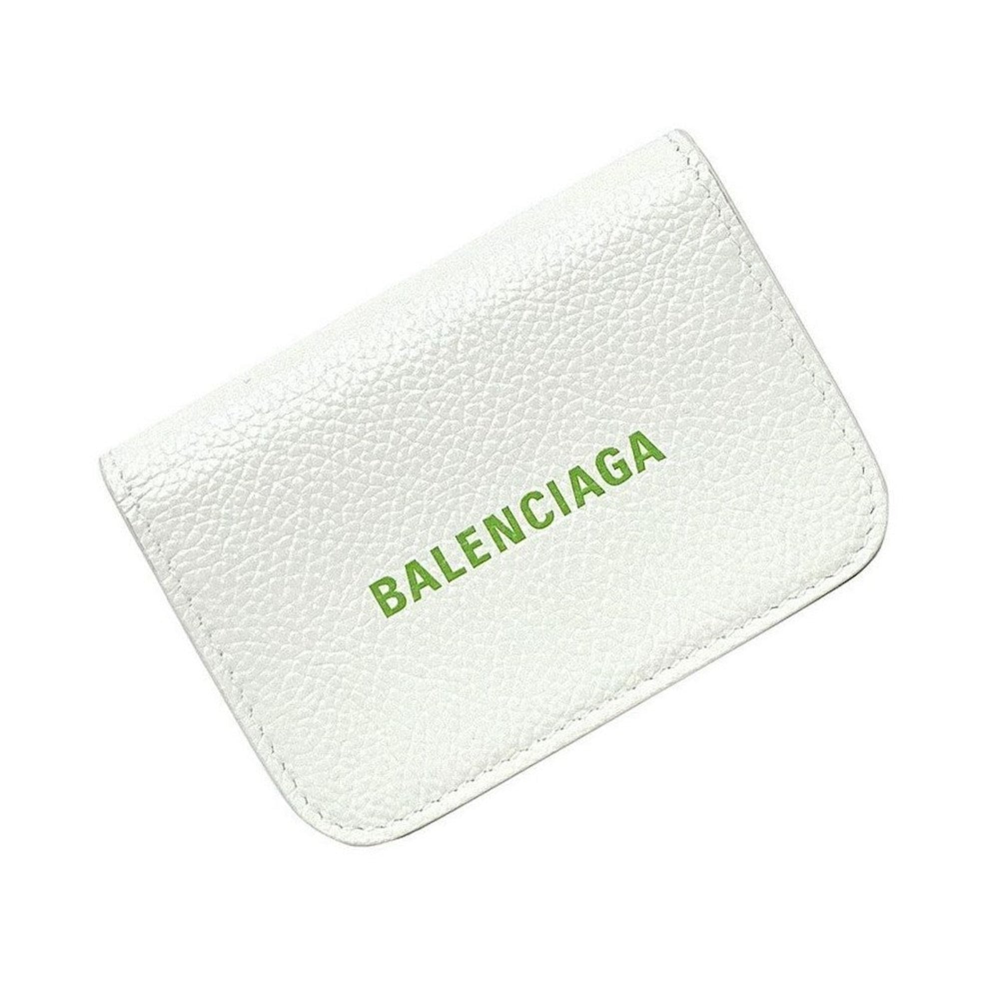 Balenciaga White Wallet - Leather Trifold Luxury Wallet for Style