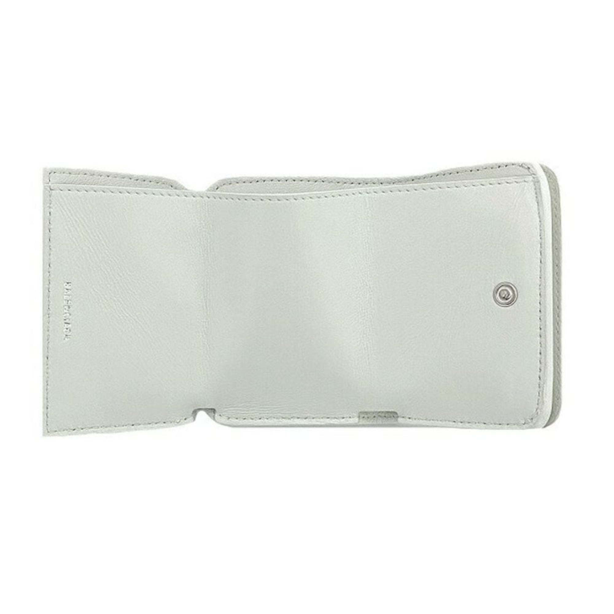 Balenciaga White Wallet - Leather Trifold Luxury Wallet for Style