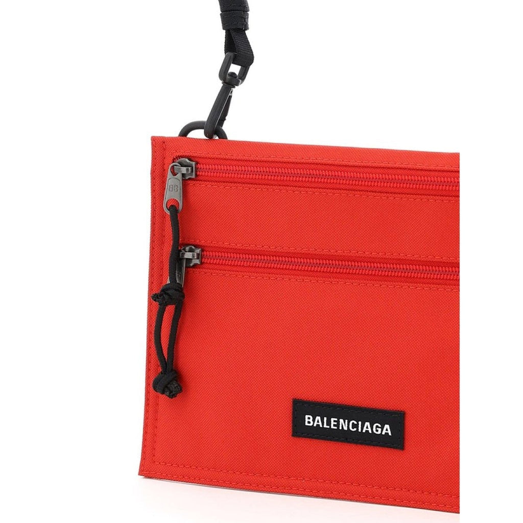 Balenciaga Explorer Pouch: Bold Red Style & Practical Design