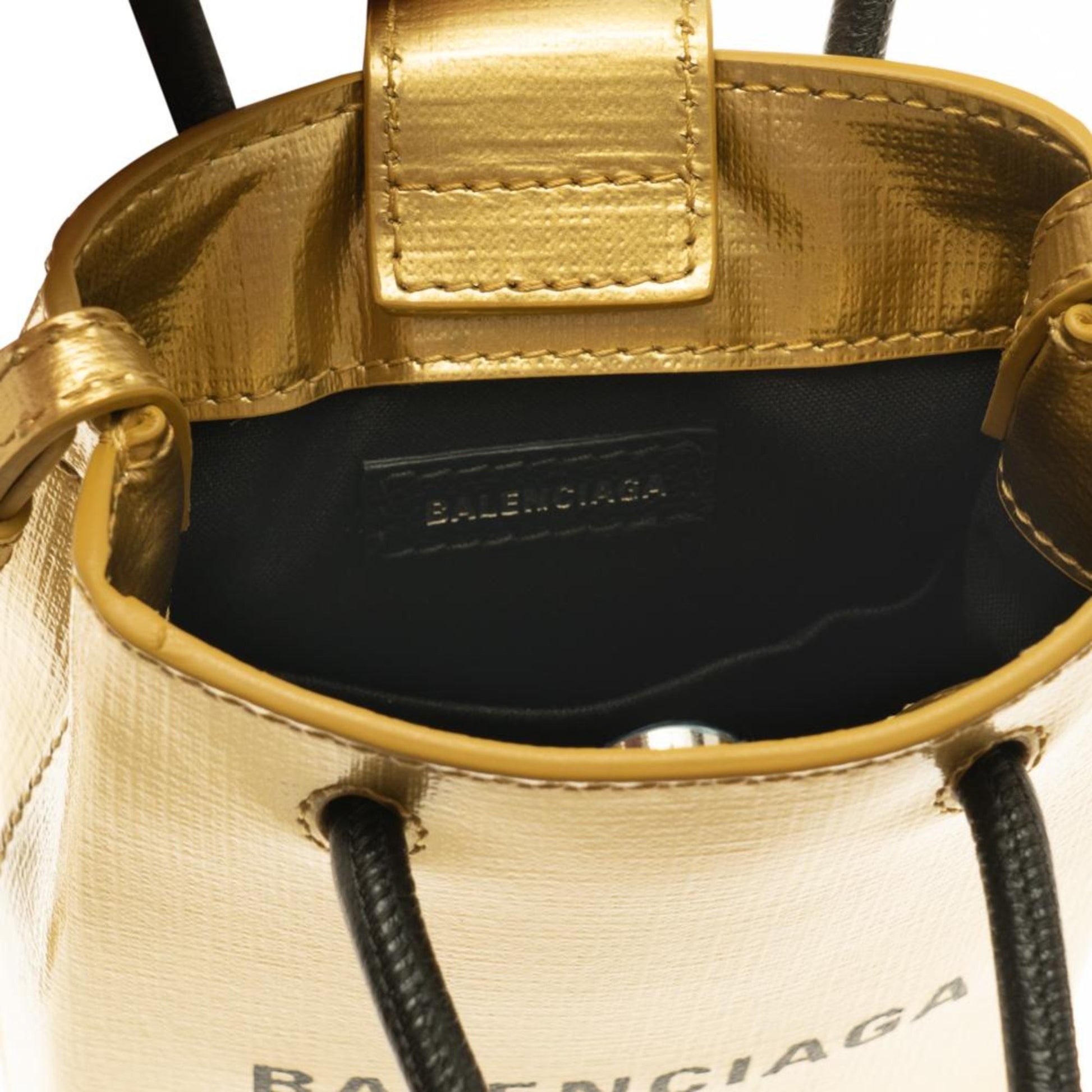Balenciaga Gold Leather Crossbody Bag - Luxury Meets Functionality