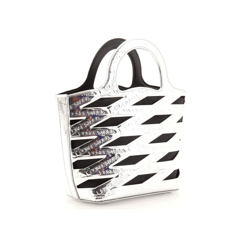 Balenciaga Bag: Neo Basket Handbag & Satchel in Metallic Silver