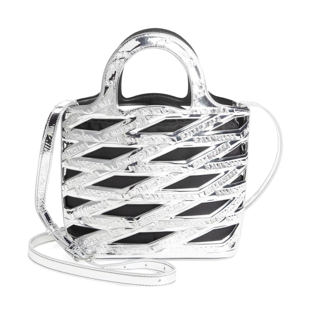 Balenciaga Bag: Neo Basket Handbag & Satchel in Metallic Silver
