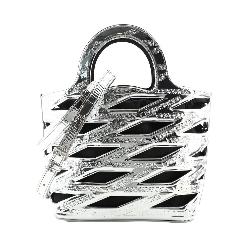 Balenciaga Bag: Neo Basket Handbag & Satchel in Metallic Silver