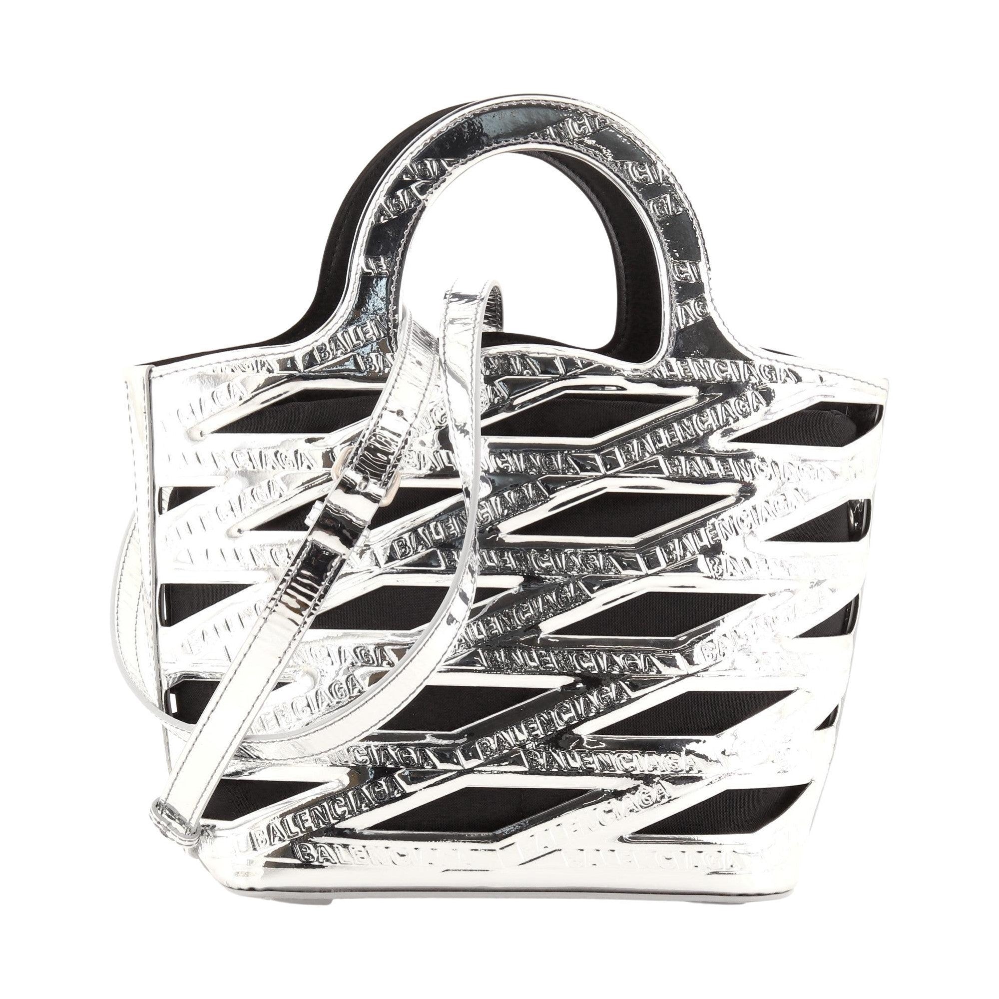 Balenciaga Bag: Neo Basket Handbag & Satchel in Metallic Silver