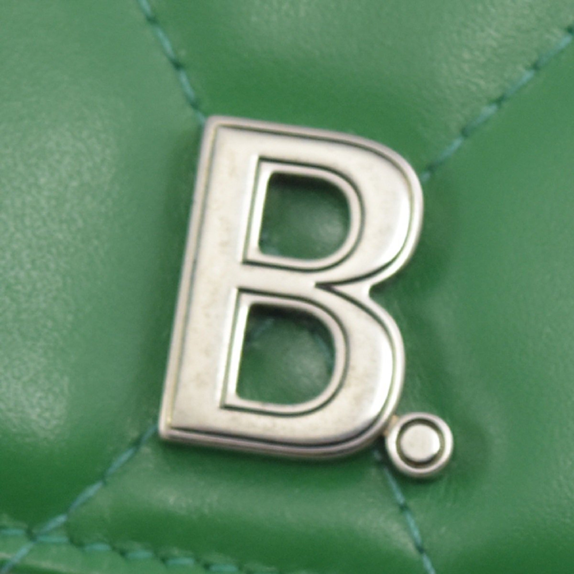 Balenciaga Leaf Green Quilted Nappa Leather Mini Wallet - Luxury Style