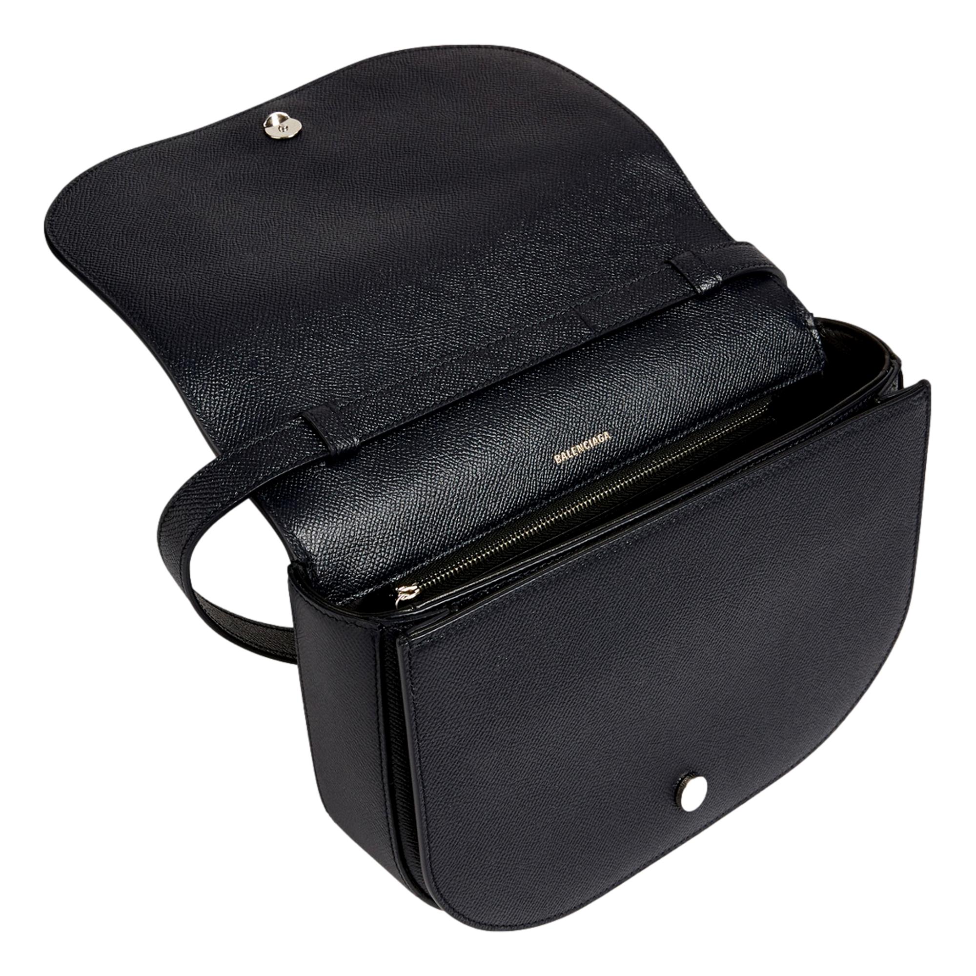Balenciaga Leather Shoulder Bag - Navy, Elegant & Spacious Design