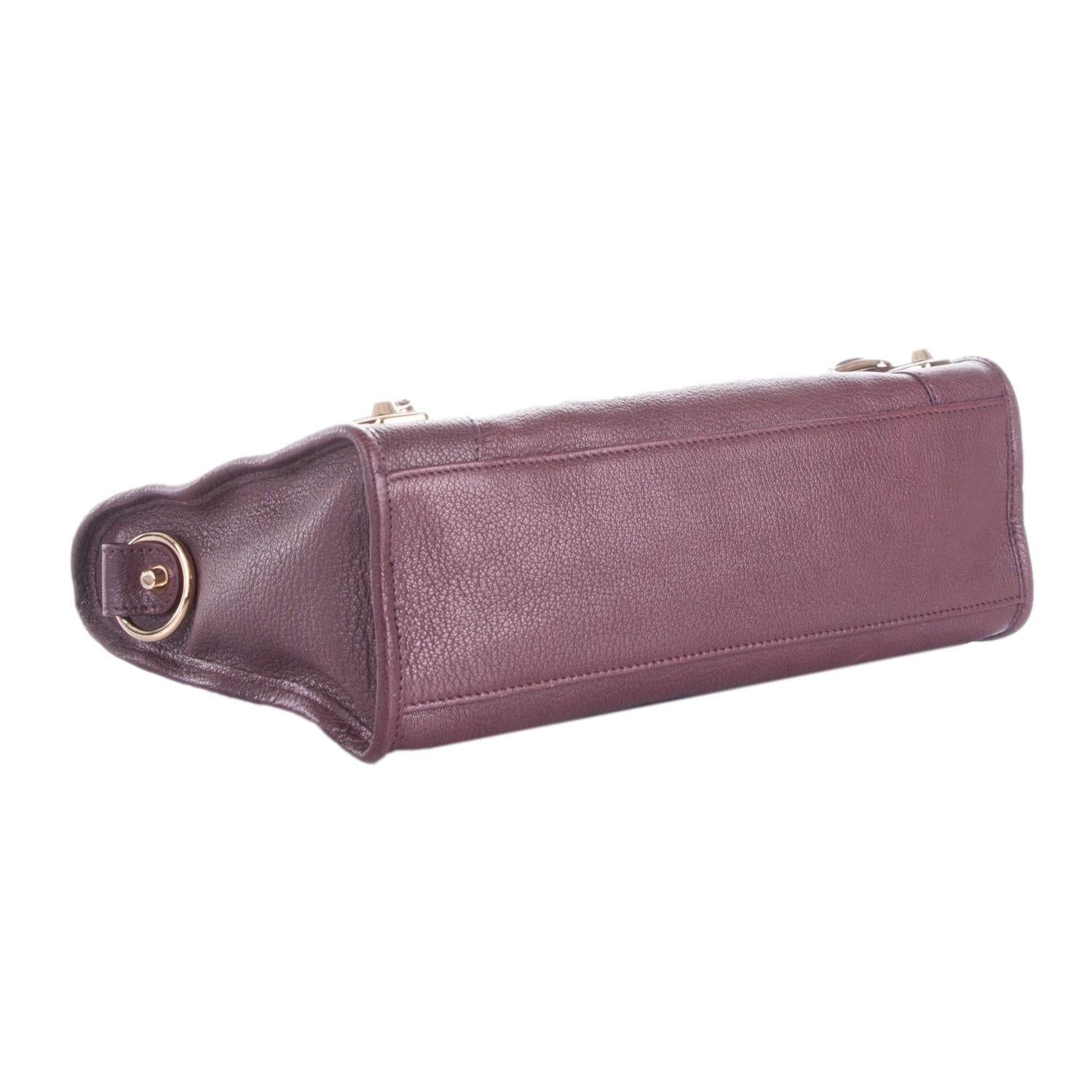 Balenciaga Bag - Prune Purple Leather Shoulder Bag | Stylish & Chic
