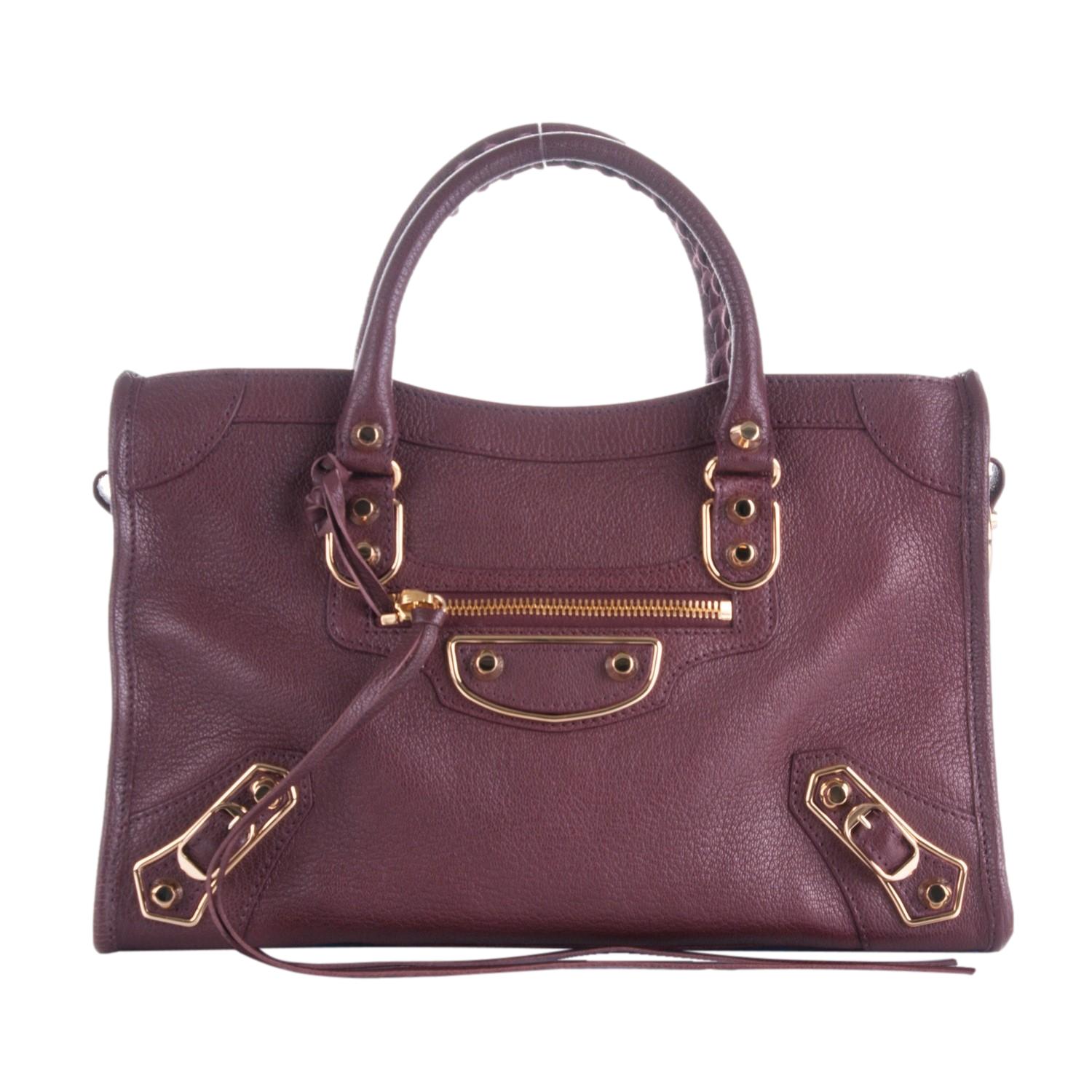 Balenciaga Bag - Prune Purple Leather Shoulder Bag | Stylish & Chic