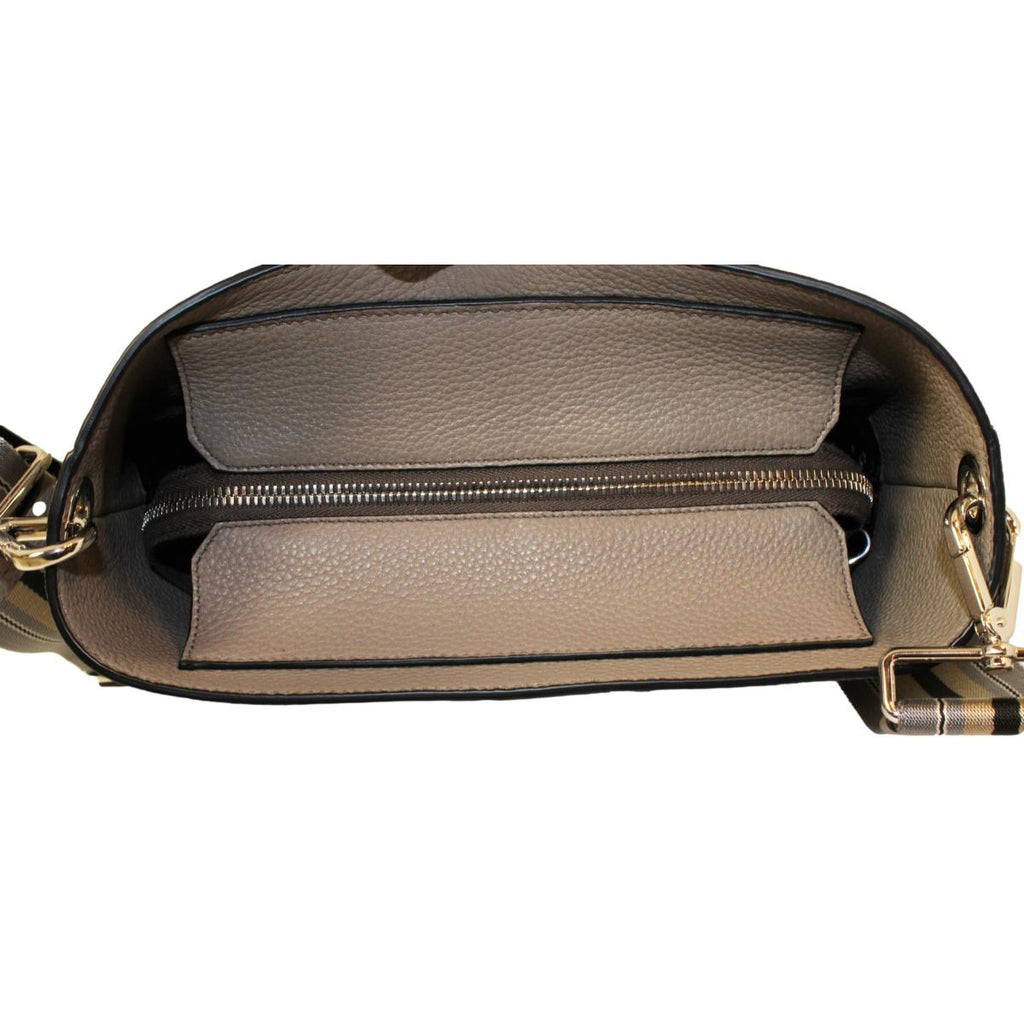 Grey Leather Bucket Bag | Stylish & Versatile | Prada Luxury Accessory