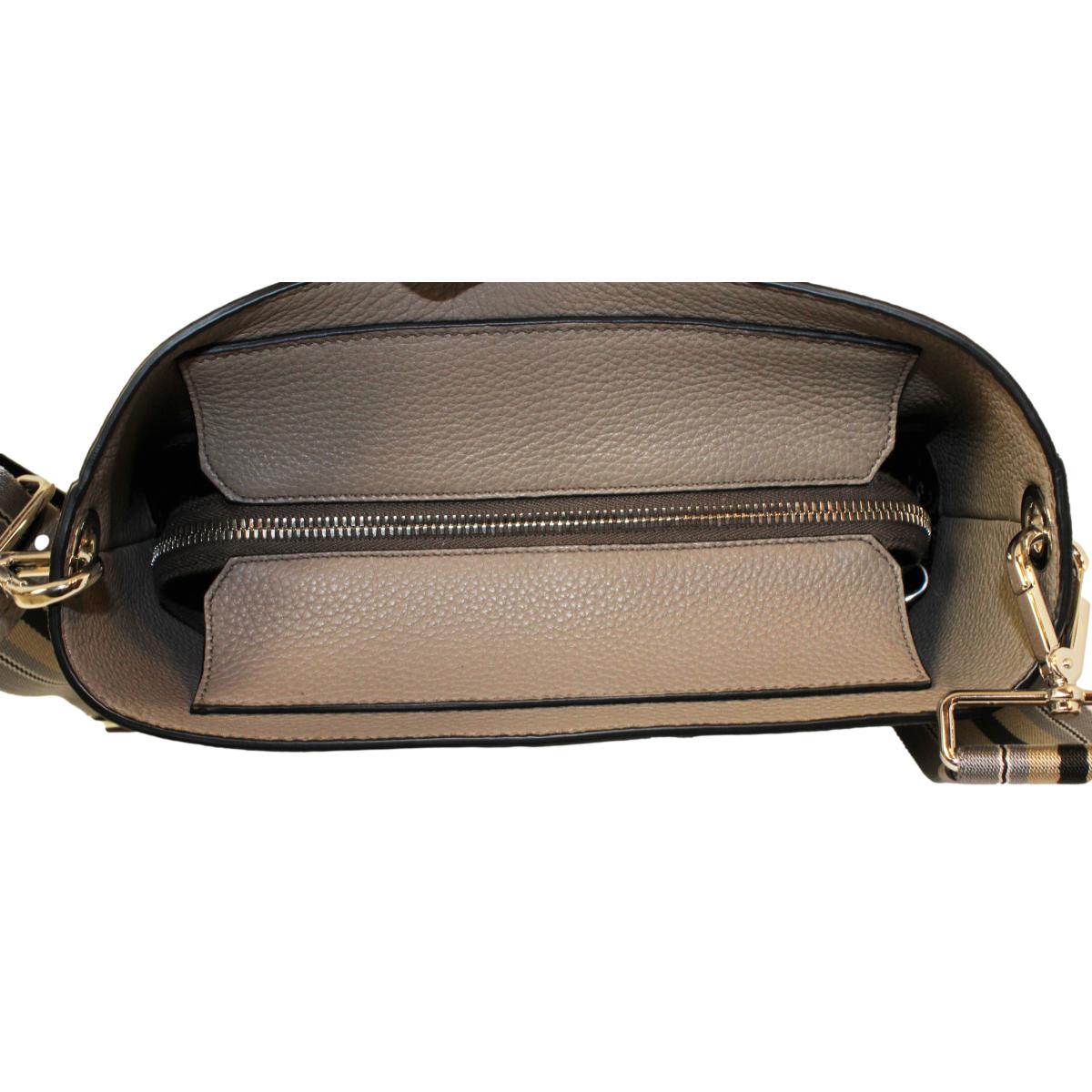 Grey Leather Bucket Bag | Stylish & Versatile | Prada Luxury Accessory