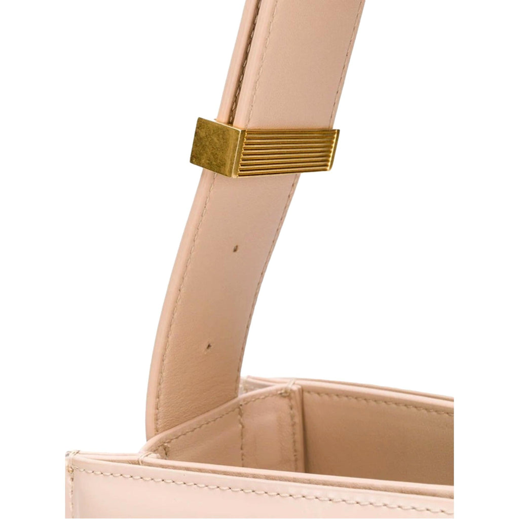 Bottega Veneta Leather Shoulder Bag - Elegant Nude Blush Design