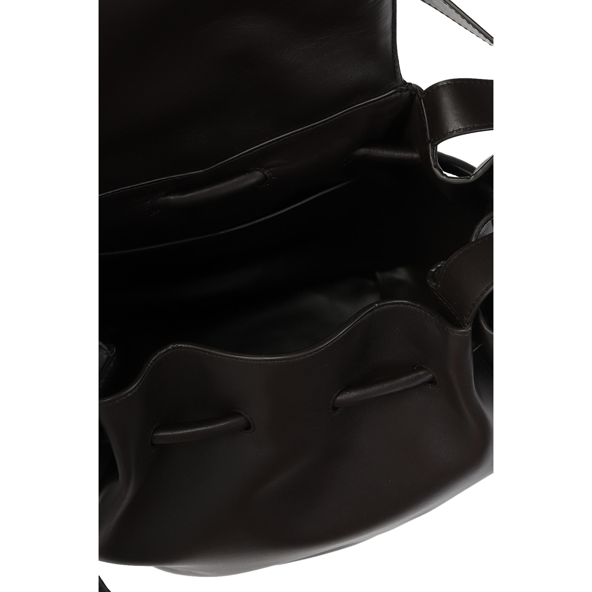 Bottega Shoulder Bag - Elegant Black Calfskin for Timeless Style