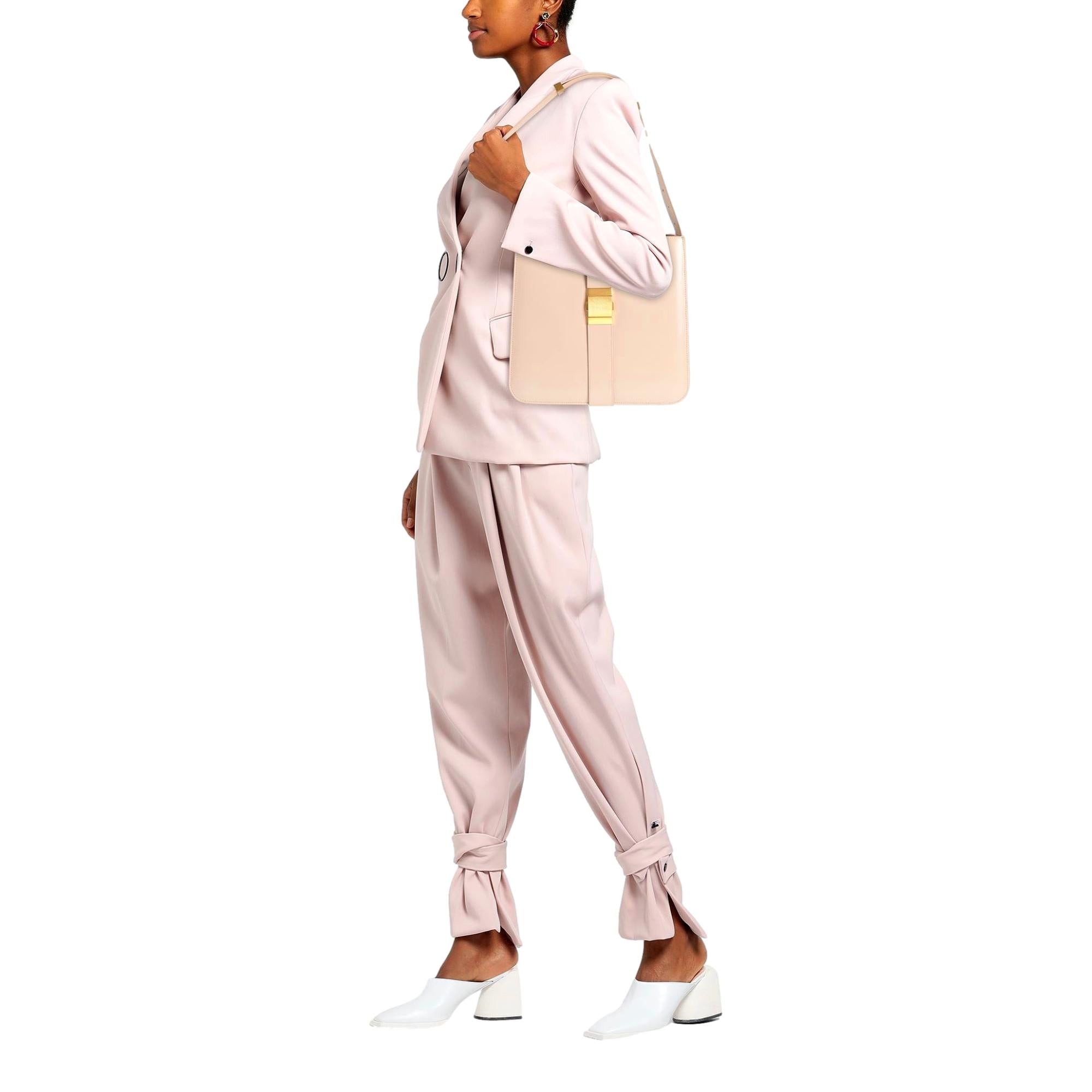 Bottega Veneta Leather Shoulder Bag - Elegant Nude Blush Design