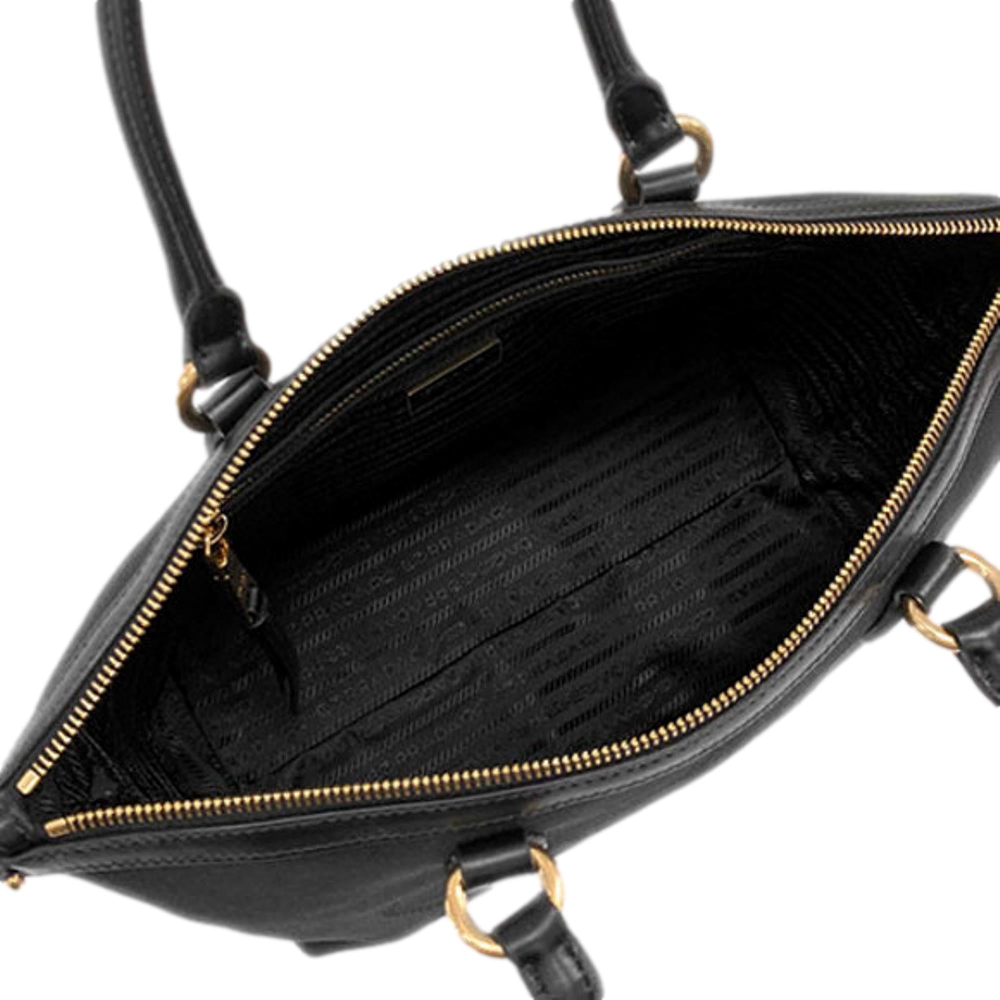 Prada Black Canvas Satchel: Stylish & Versatile Leather Trim Bag