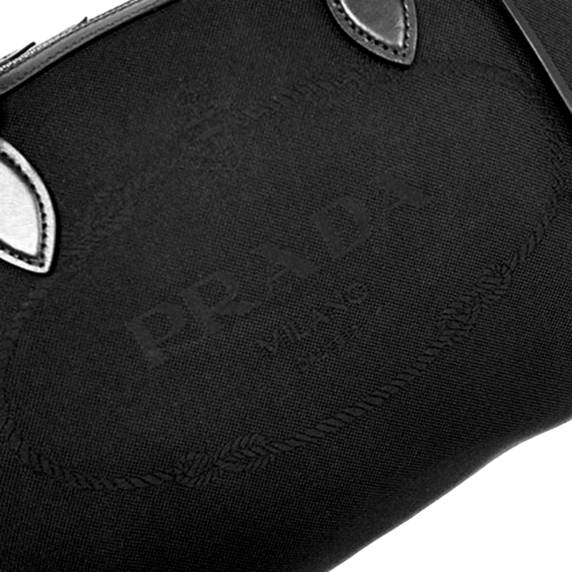 Prada Black Canvas Satchel: Stylish & Versatile Leather Trim Bag